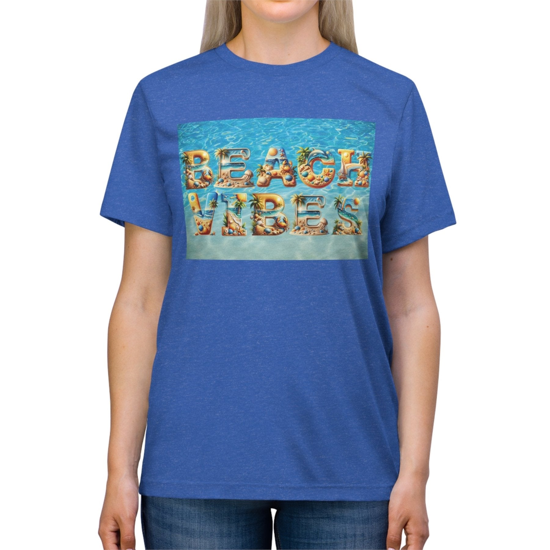 Beach Vibes, Unisex Triblend T - Shirt - Janlyn's Crafts