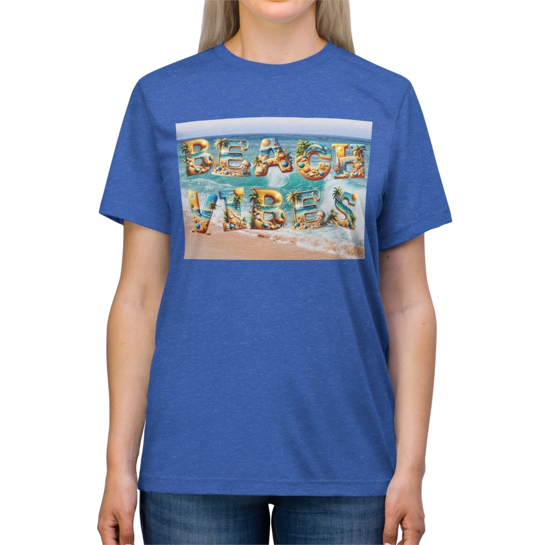 Beach Vibes, Unisex Triblend T - Shirt - Janlyn's Crafts