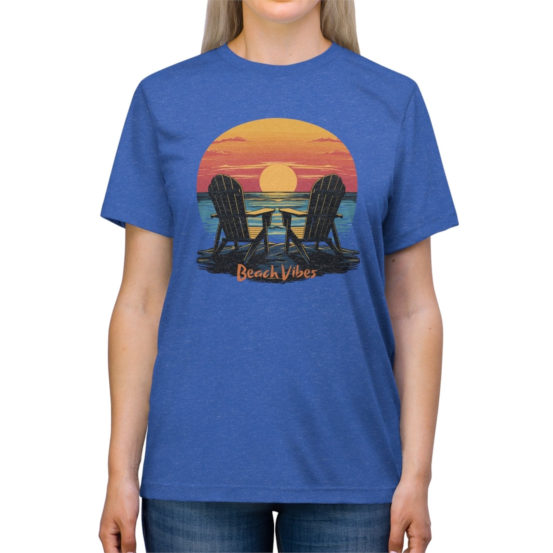 Beach Vibes, Unisex Triblend T - Shirt - Janlyn's Crafts