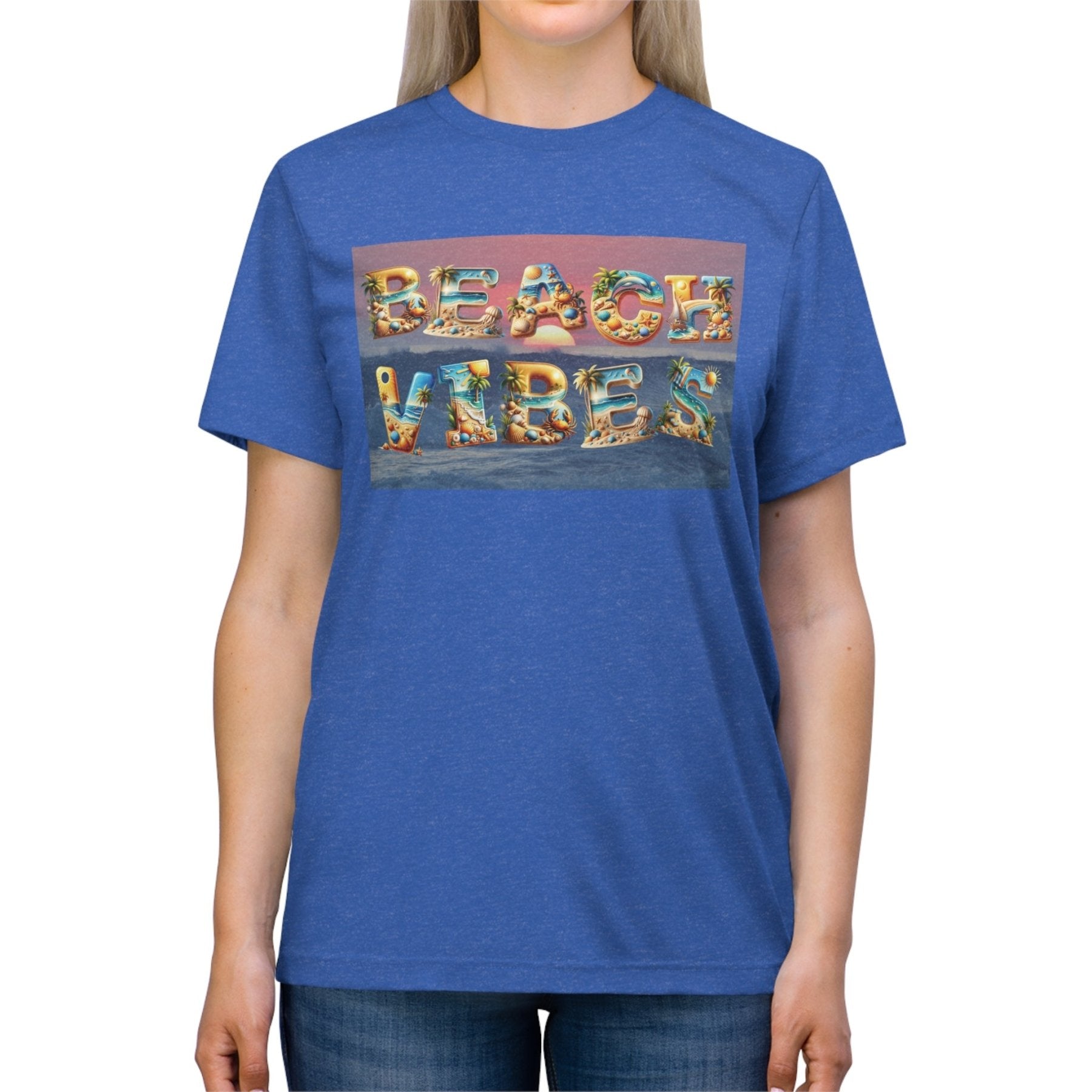 Beach Vibes, Unisex Triblend T - Shirt - Janlyn's Crafts