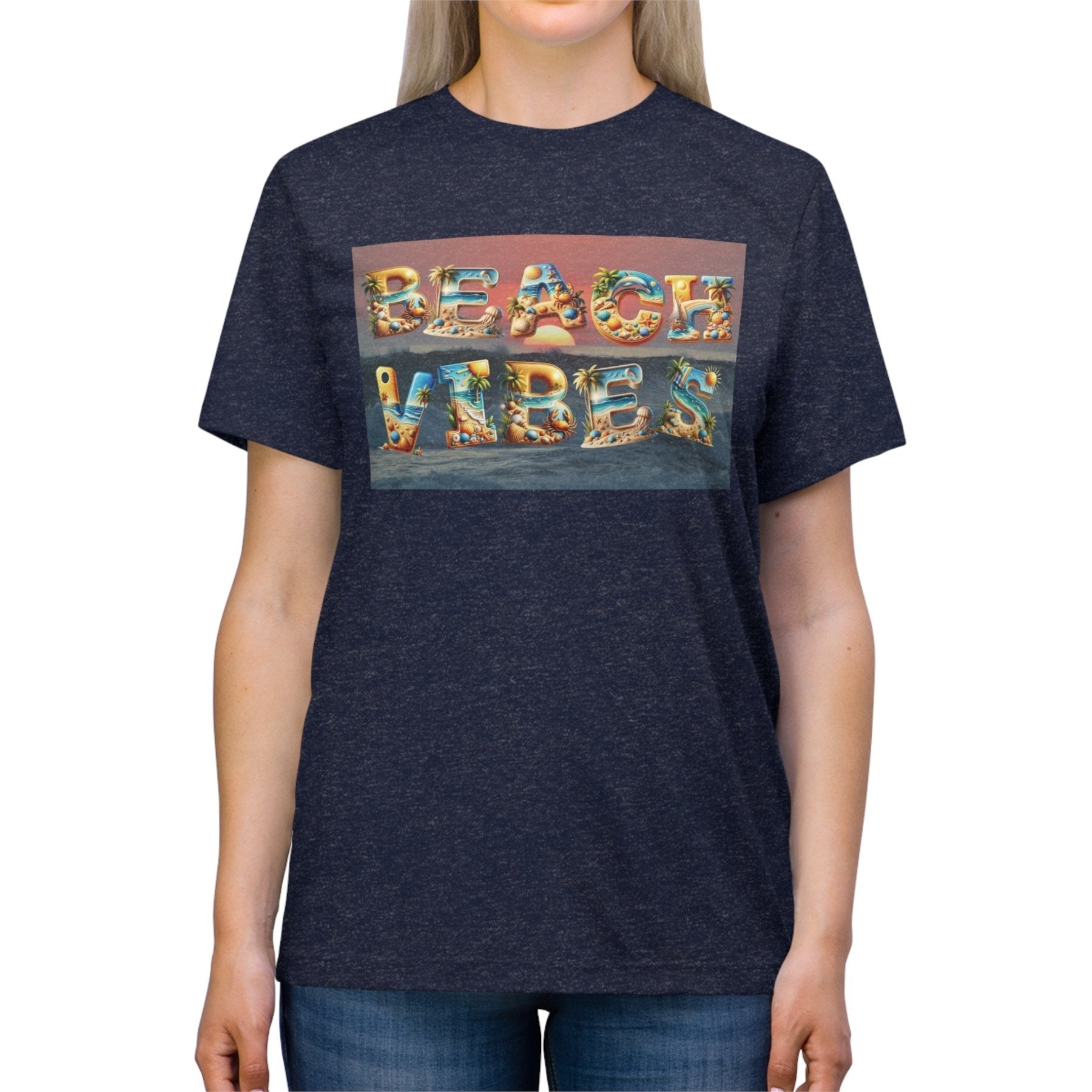 Beach Vibes, Unisex Triblend T - Shirt - Janlyn's Crafts