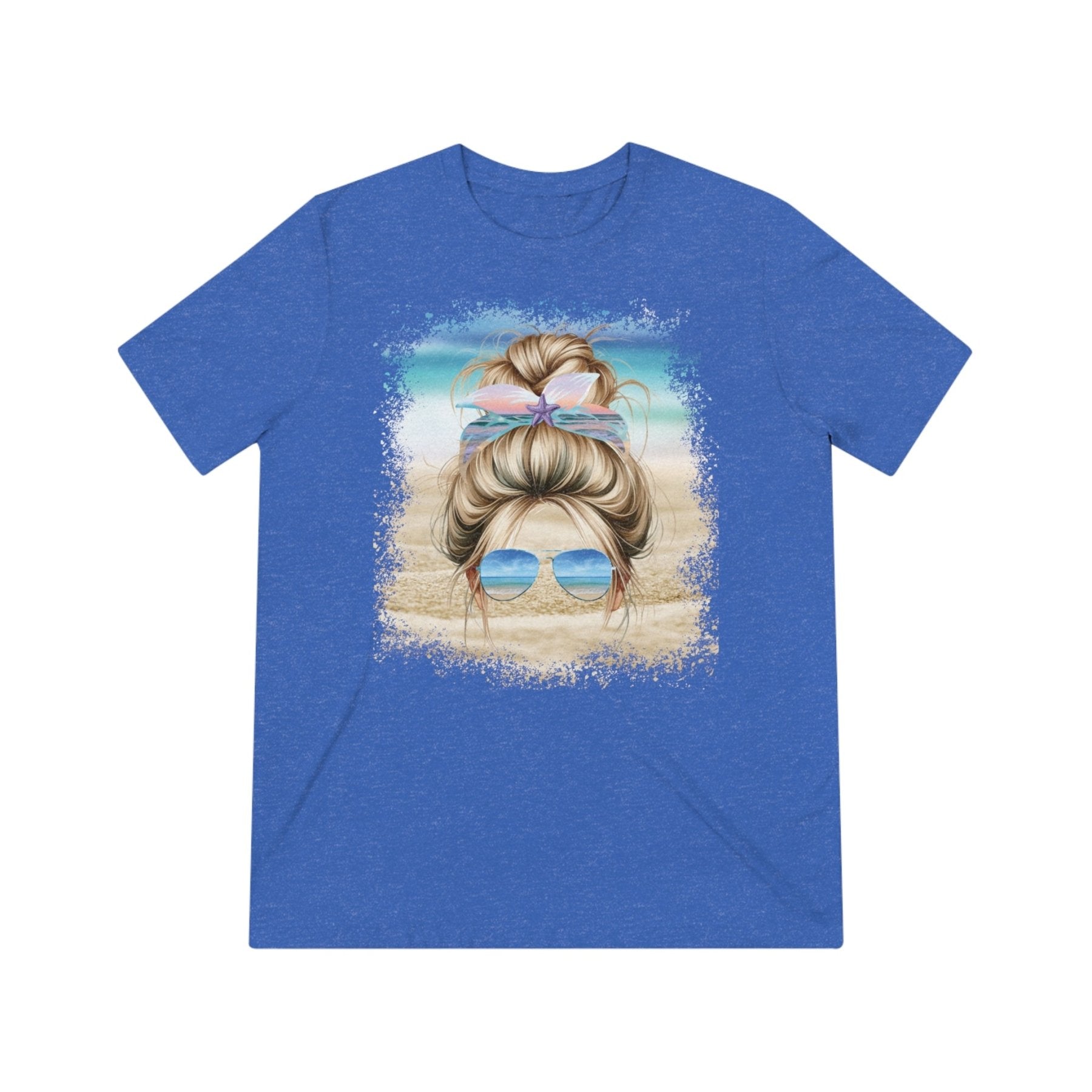 Blond Hair Messy Bun, Unisex Triblend T-Shirt - Janlyn's Crafts