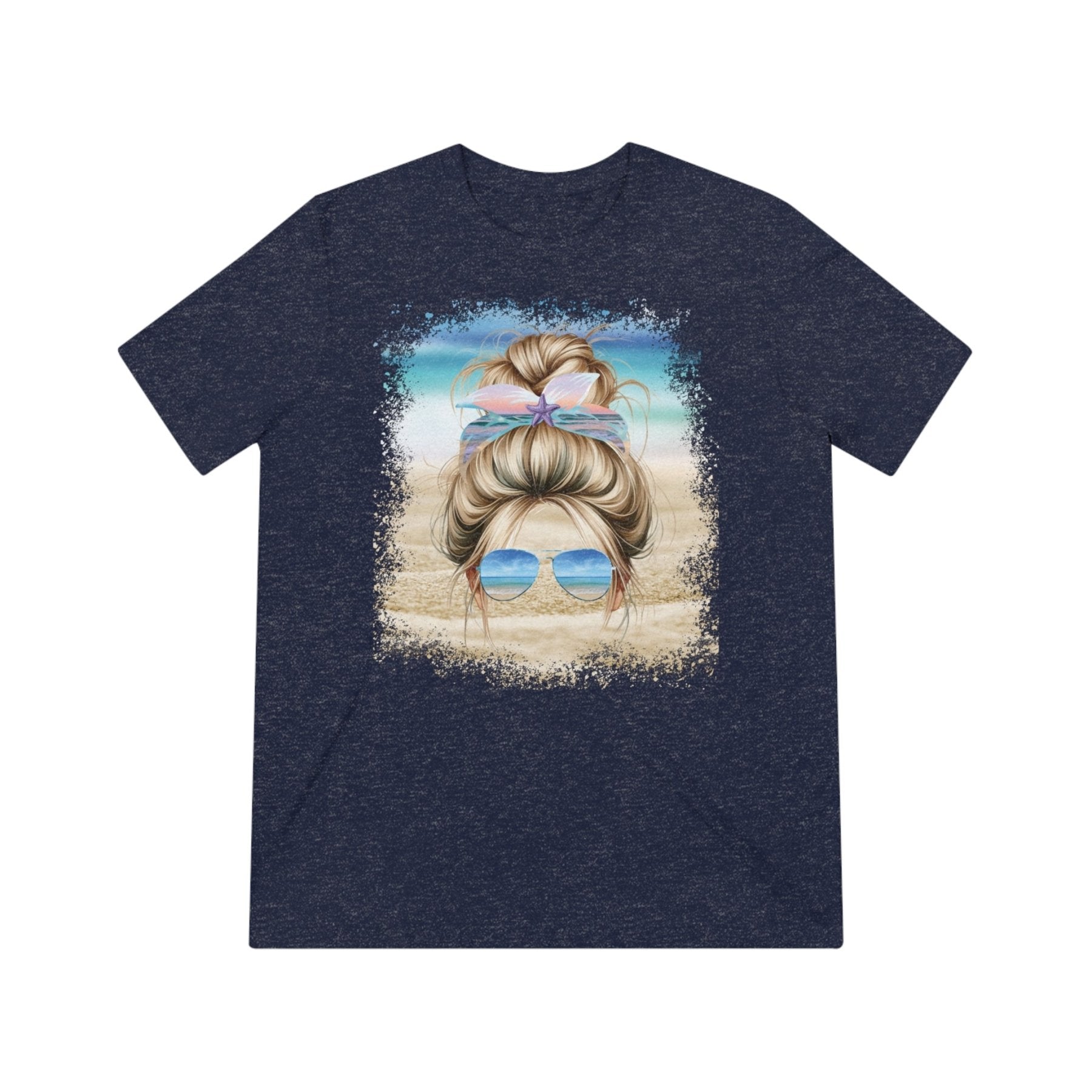 Blond Hair Messy Bun, Unisex Triblend T-Shirt - Janlyn's Crafts