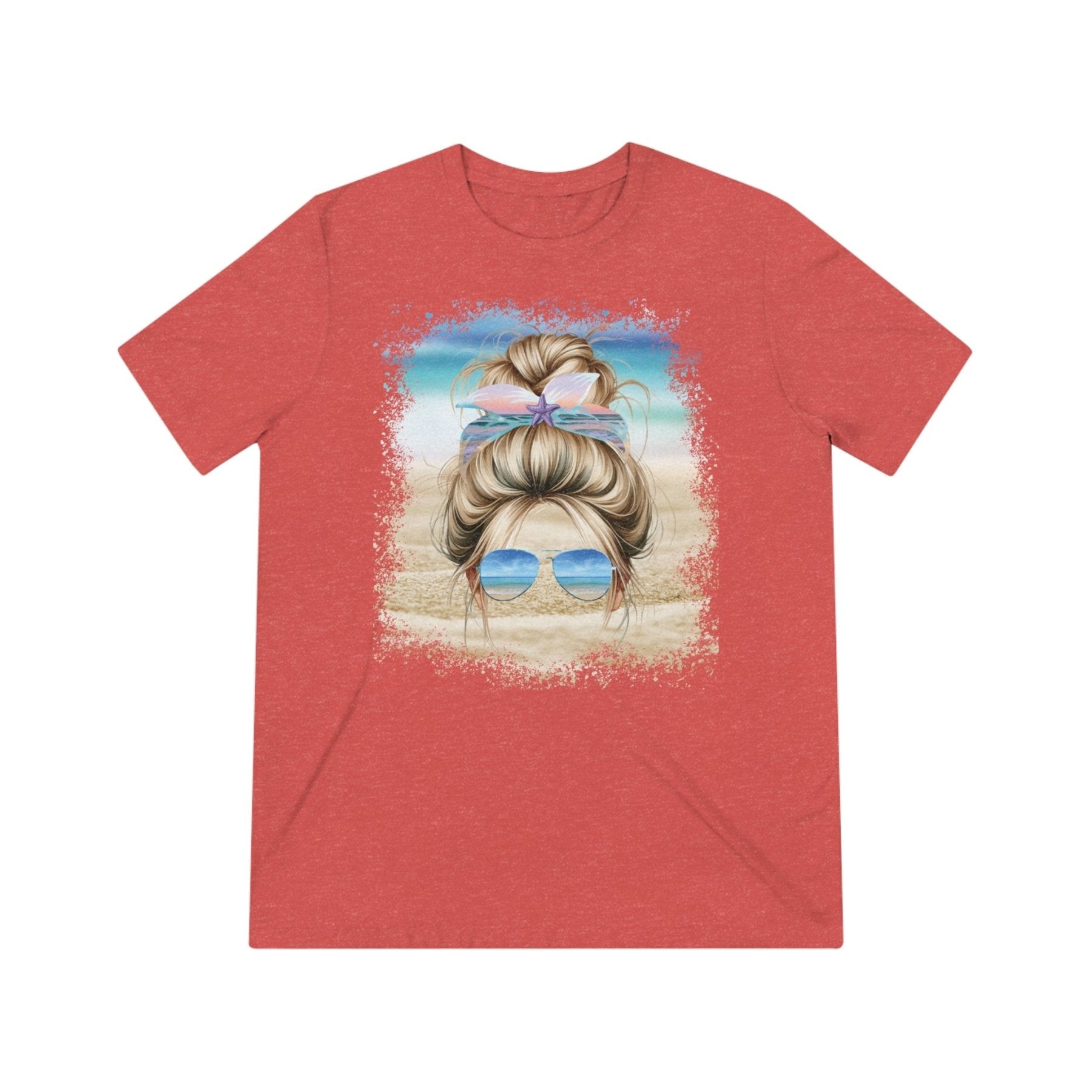 Blond Hair Messy Bun, Unisex Triblend T-Shirt - Janlyn's Crafts