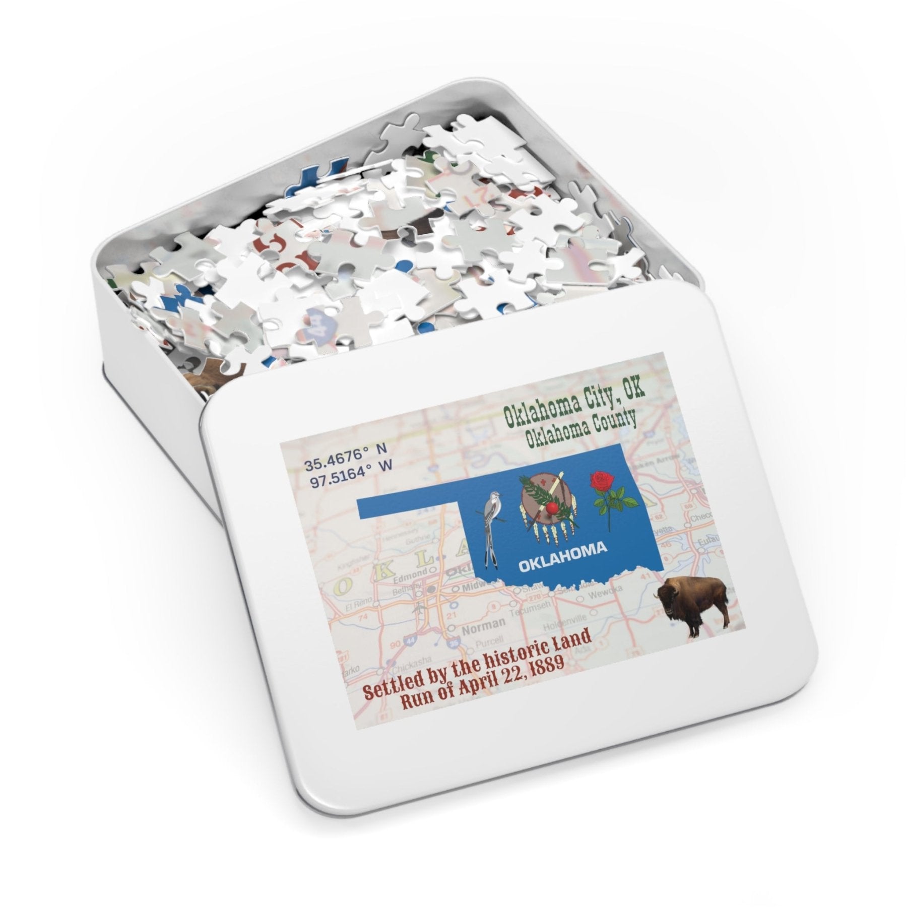 City & State Location Personalized Jigsaw Puzzle, Pictures Shown are Examples - Janlyn's Crafts