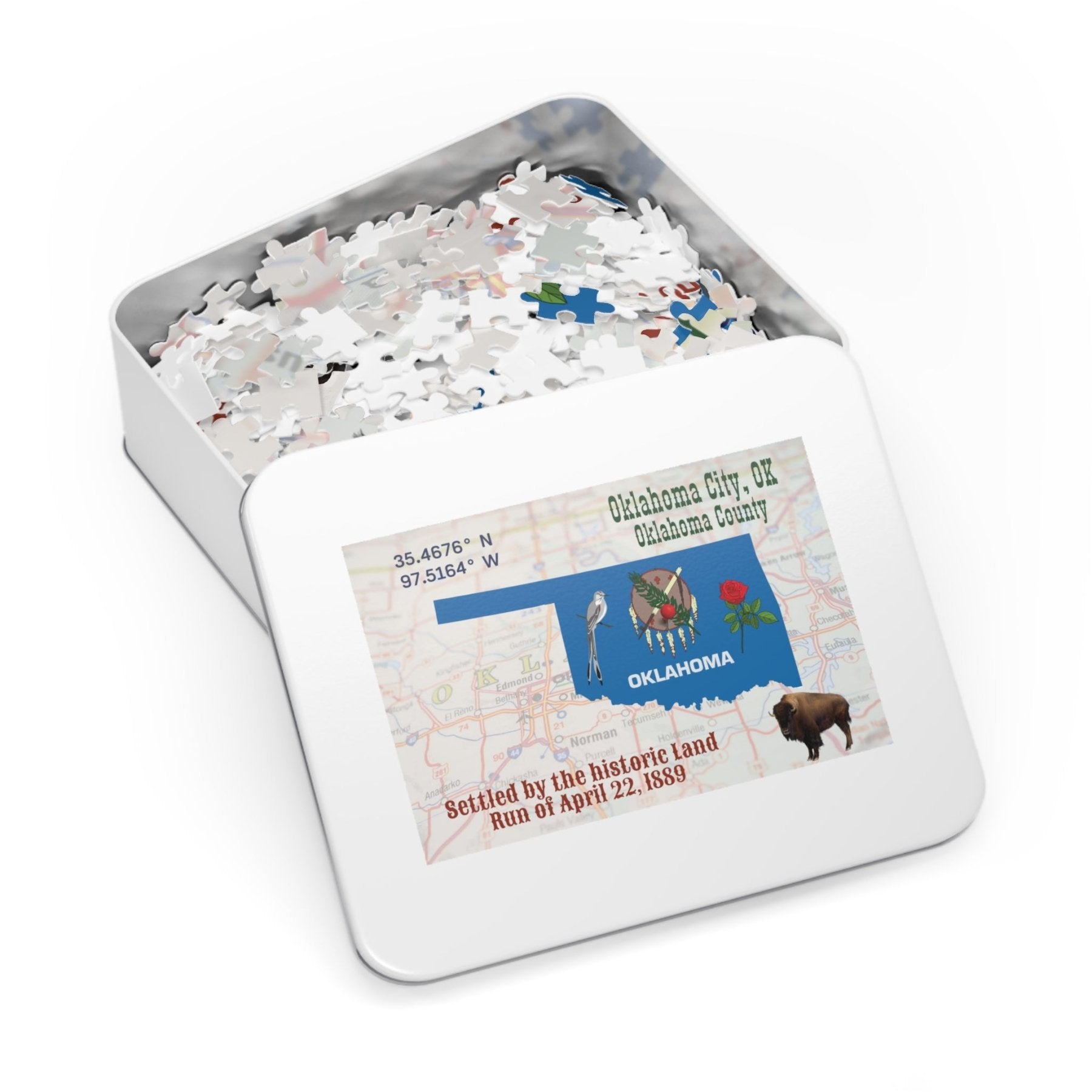 City & State Location Personalized Jigsaw Puzzle, Pictures Shown are Examples - Janlyn's Crafts