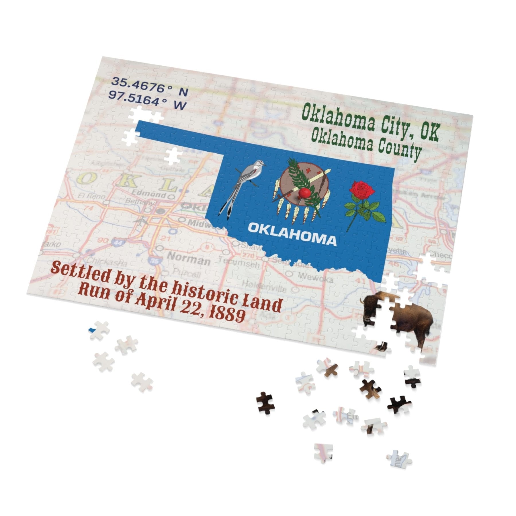 City & State Location Personalized Jigsaw Puzzle, Pictures Shown are Examples - Janlyn's Crafts