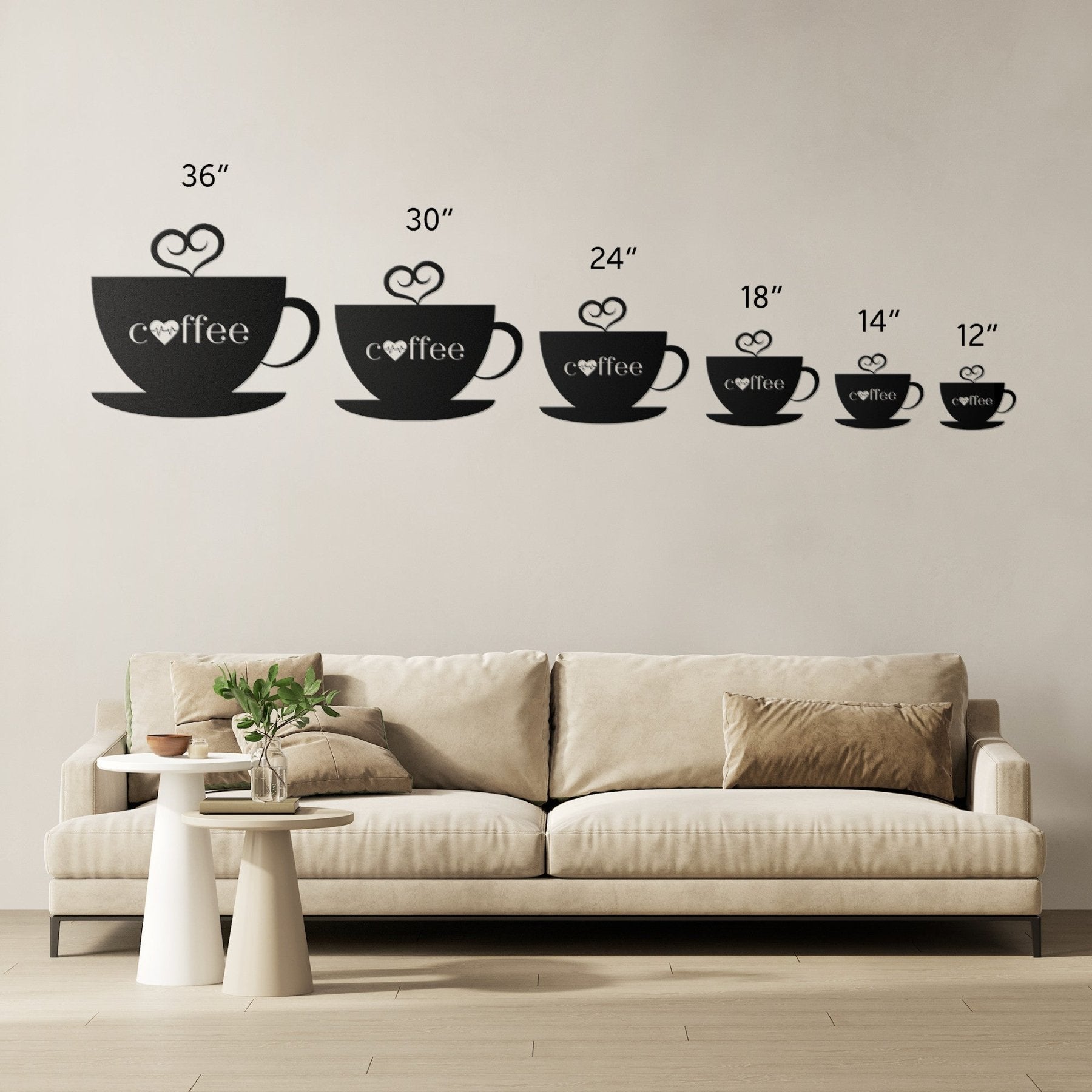 Coffee, Heartbeat, Metal Sign - Janlyn's Crafts