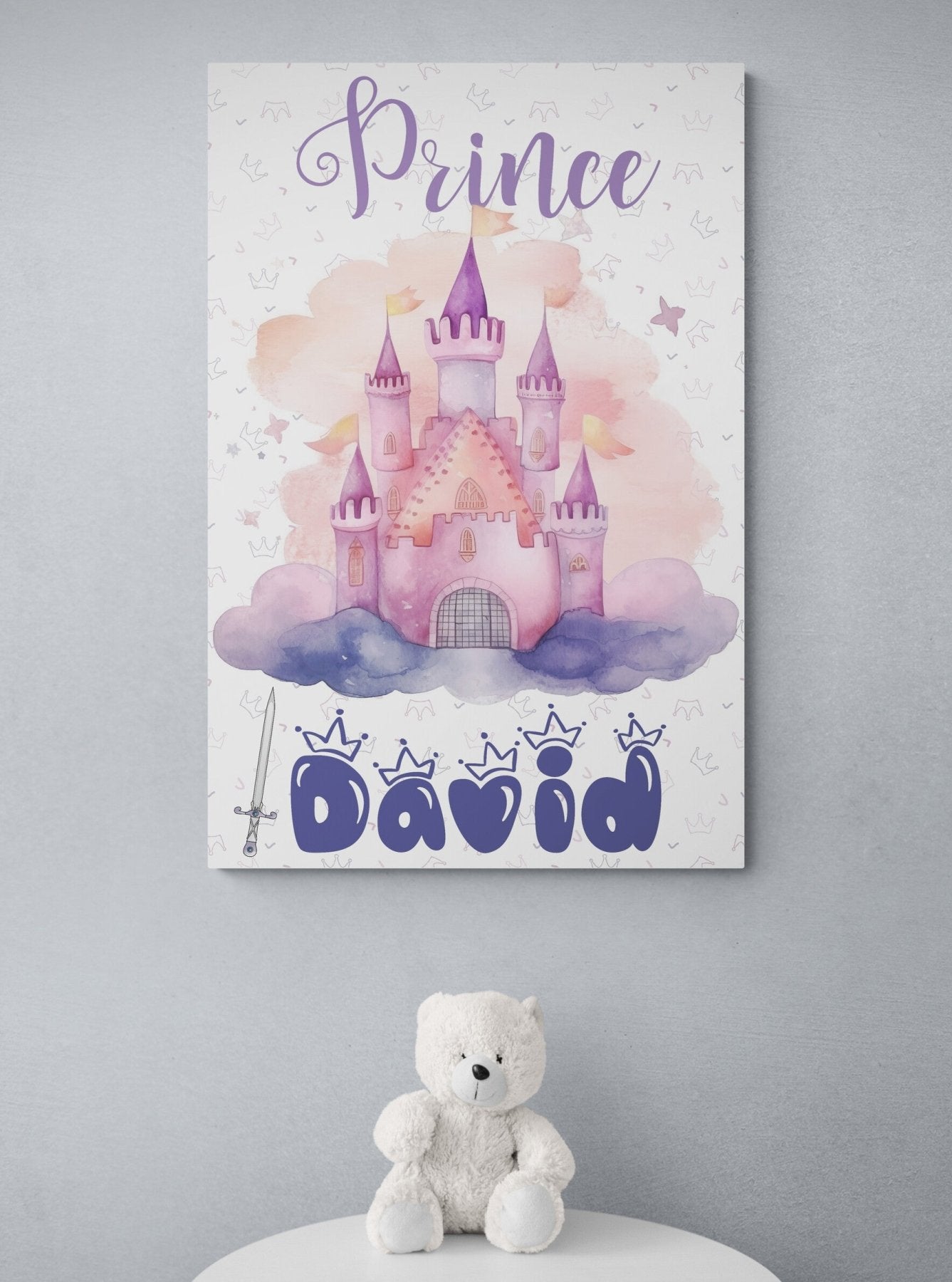 Custom Canvas Prince Wall Art, Prince, Child Room Decor, Nursery Decor, Boy Customizable | Janlyn's Crafts