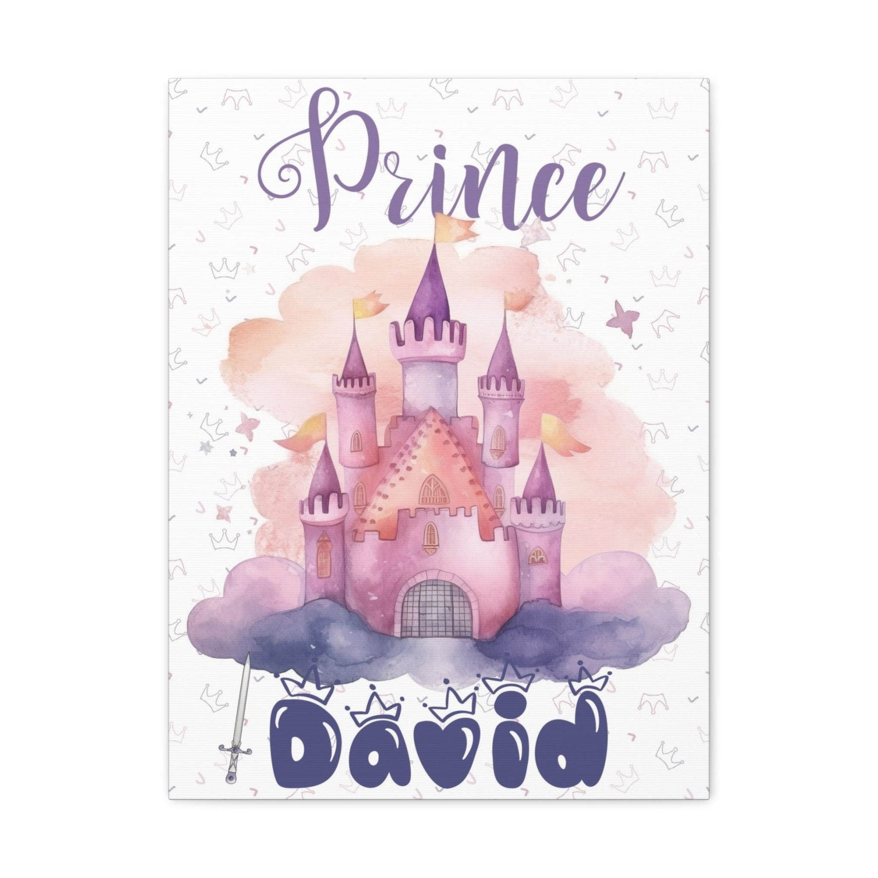 Custom Canvas Prince Wall Art, Prince, Child Room Decor, Nursery Decor, Boy Customizable | Janlyn's Crafts