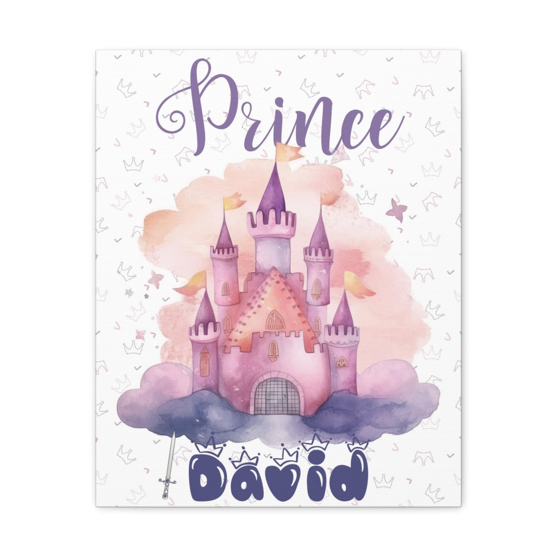 Custom Canvas Prince Wall Art, Prince, Child Room Decor, Nursery Decor, Boy Customizable | Janlyn's Crafts