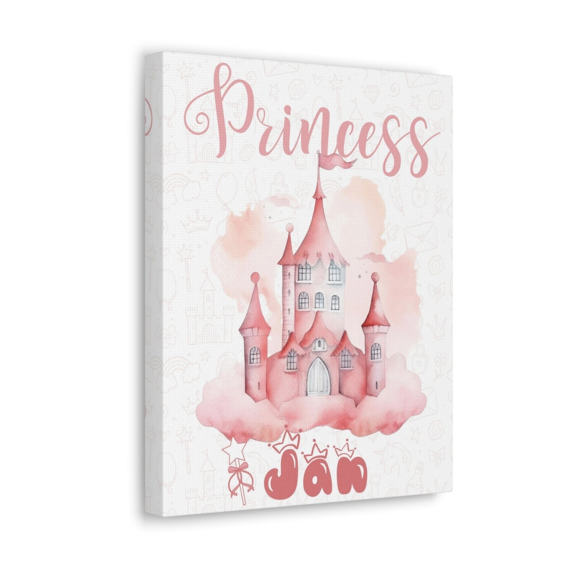 Custom Canvas Princess Wall Art, Princess, Child Room Decor, Nursery Decor, Girl Customizable | Janlyn's Crafts