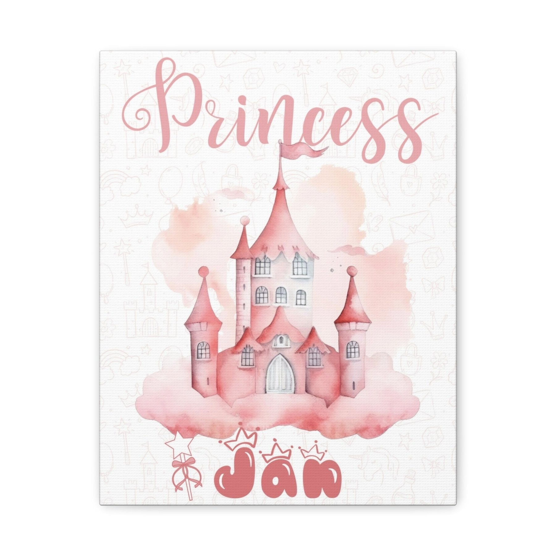 Custom Canvas Princess Wall Art, Princess, Child Room Decor, Nursery Decor, Girl Customizable | Janlyn's Crafts