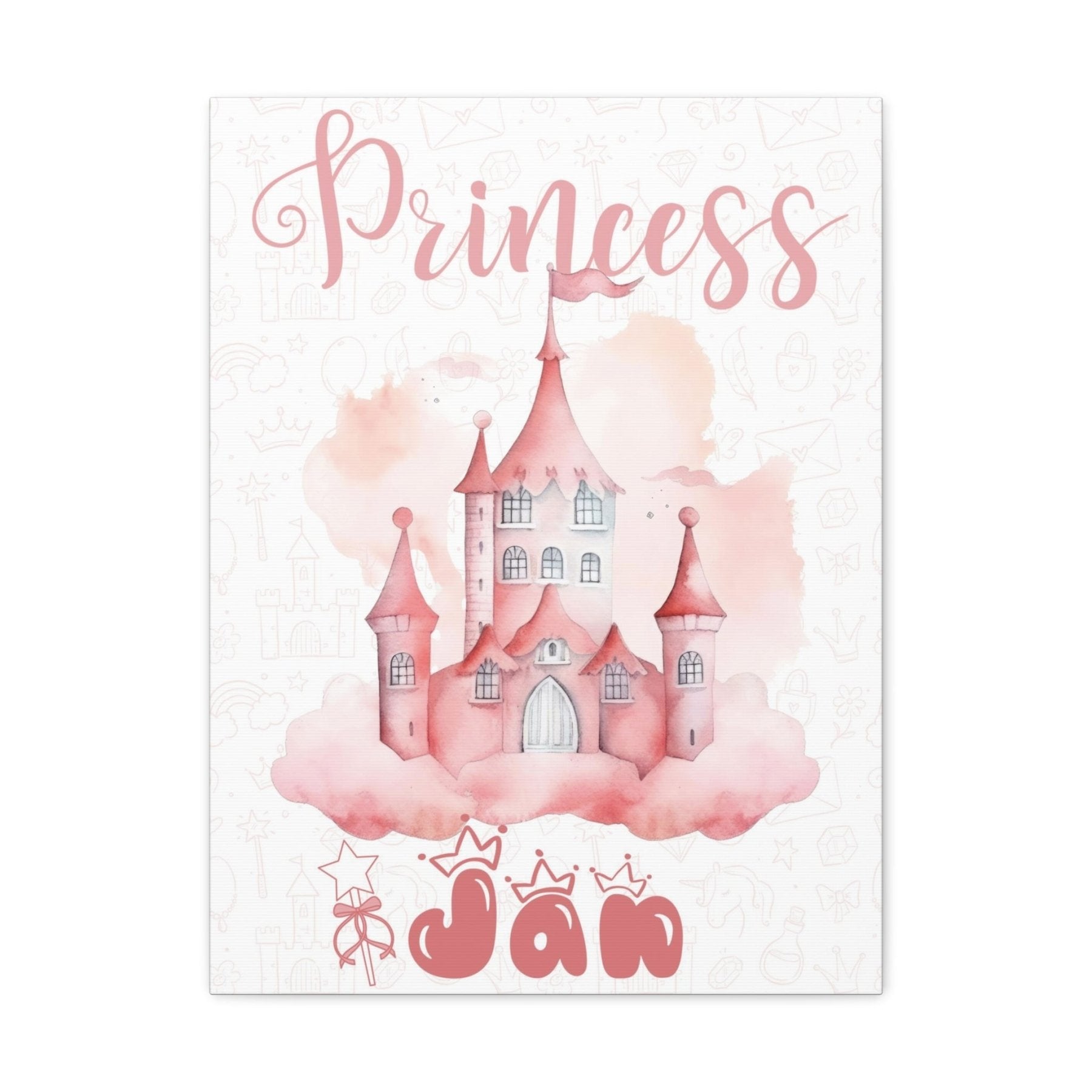 Custom Canvas Princess Wall Art, Princess - Janlyn's Crafts