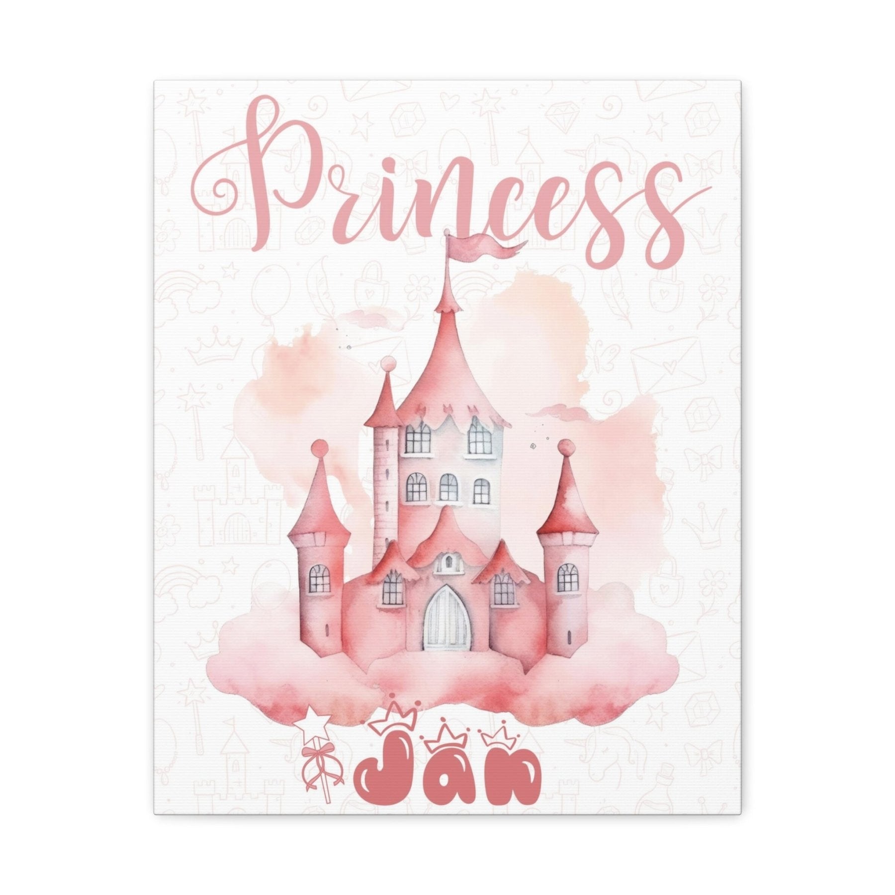 Custom Canvas Princess Wall Art, Princess, Child Room Decor, Nursery Decor, Girl Customizable | Janlyn's Crafts