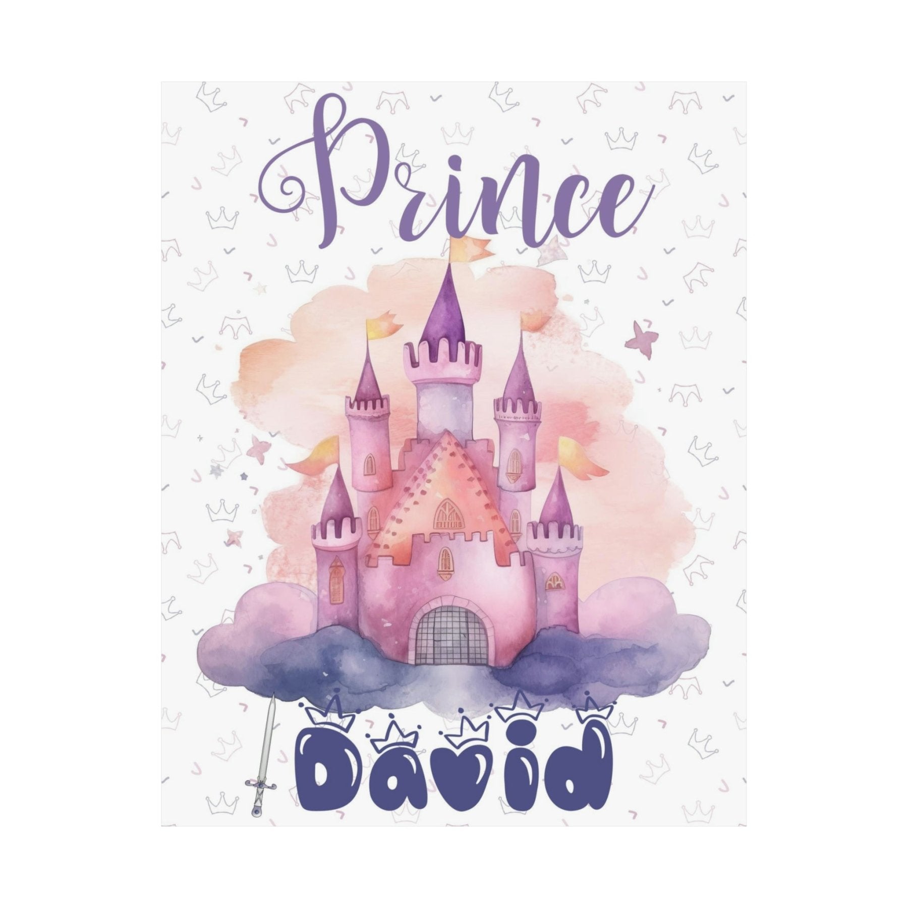 Custom Poster Prince Wall Art, Prince, Child Room Decor, Nursery Decor, Boy Customizable | Janlyn's Crafts