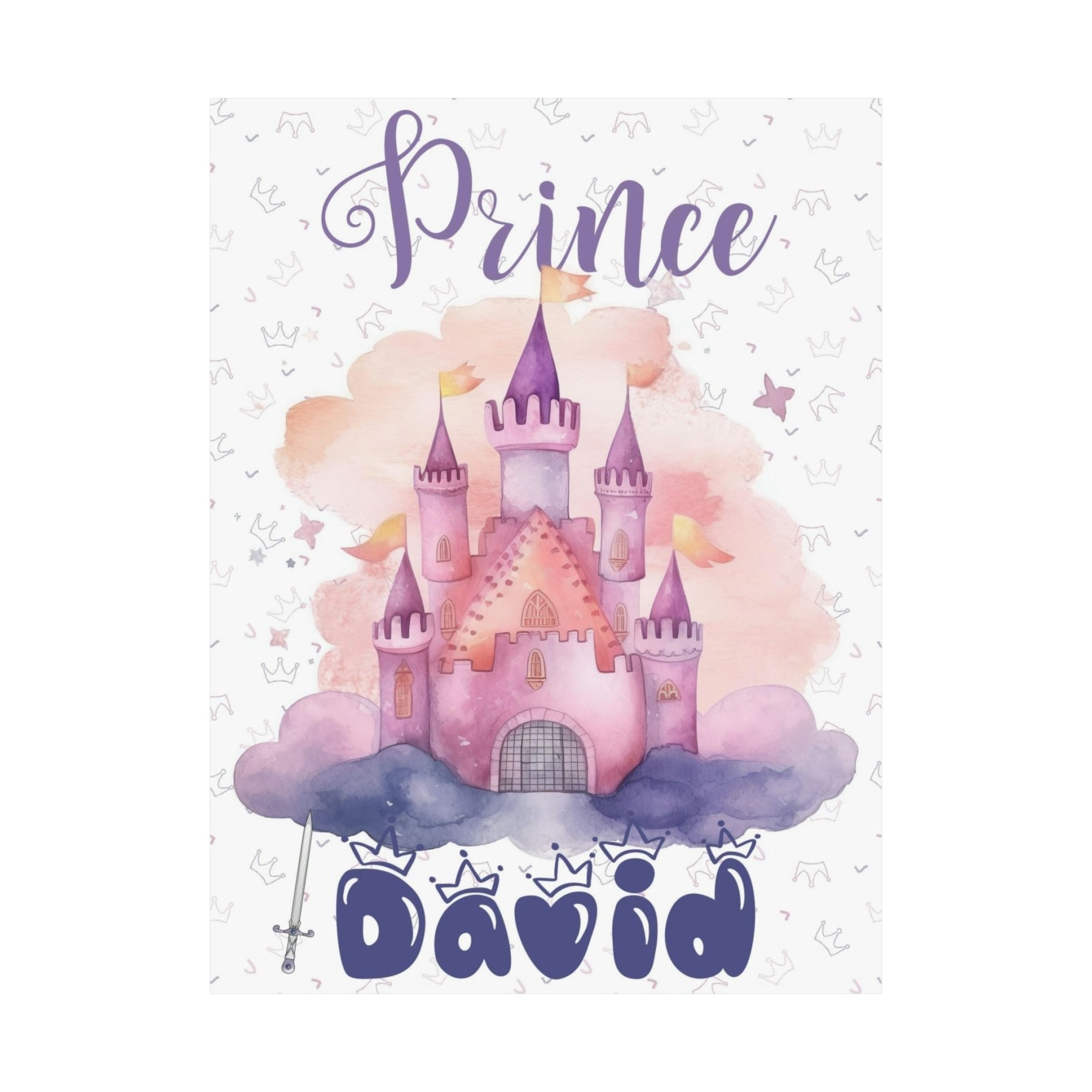 Custom Poster Prince Wall Art, Prince, Child Room Decor, Nursery Decor, Boy Customizable | Janlyn's Crafts