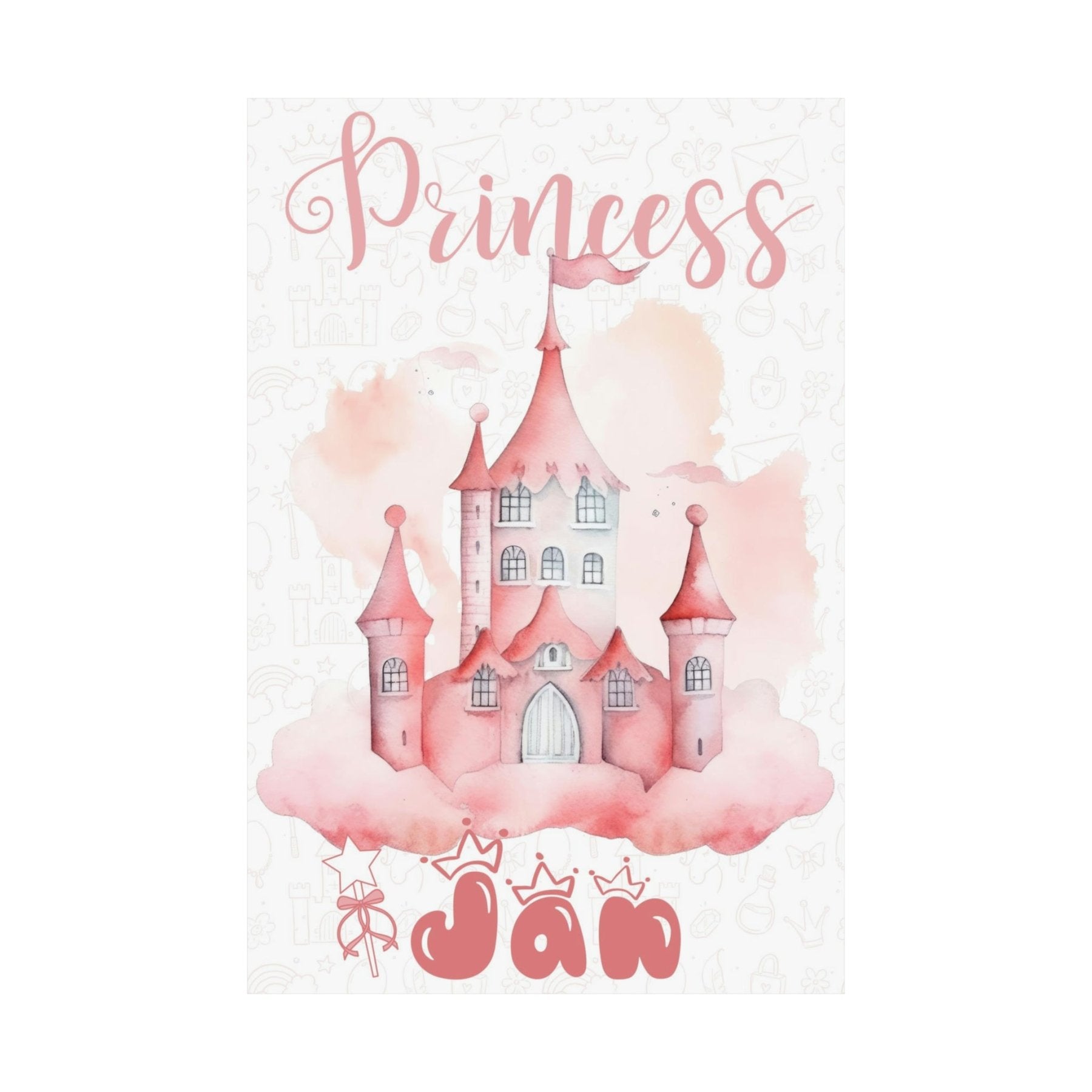 Custom Poster Princess Wall Art, Princess, Child Room Decor, Nursery Decor, Girl Customizable | Janlyn's Crafts