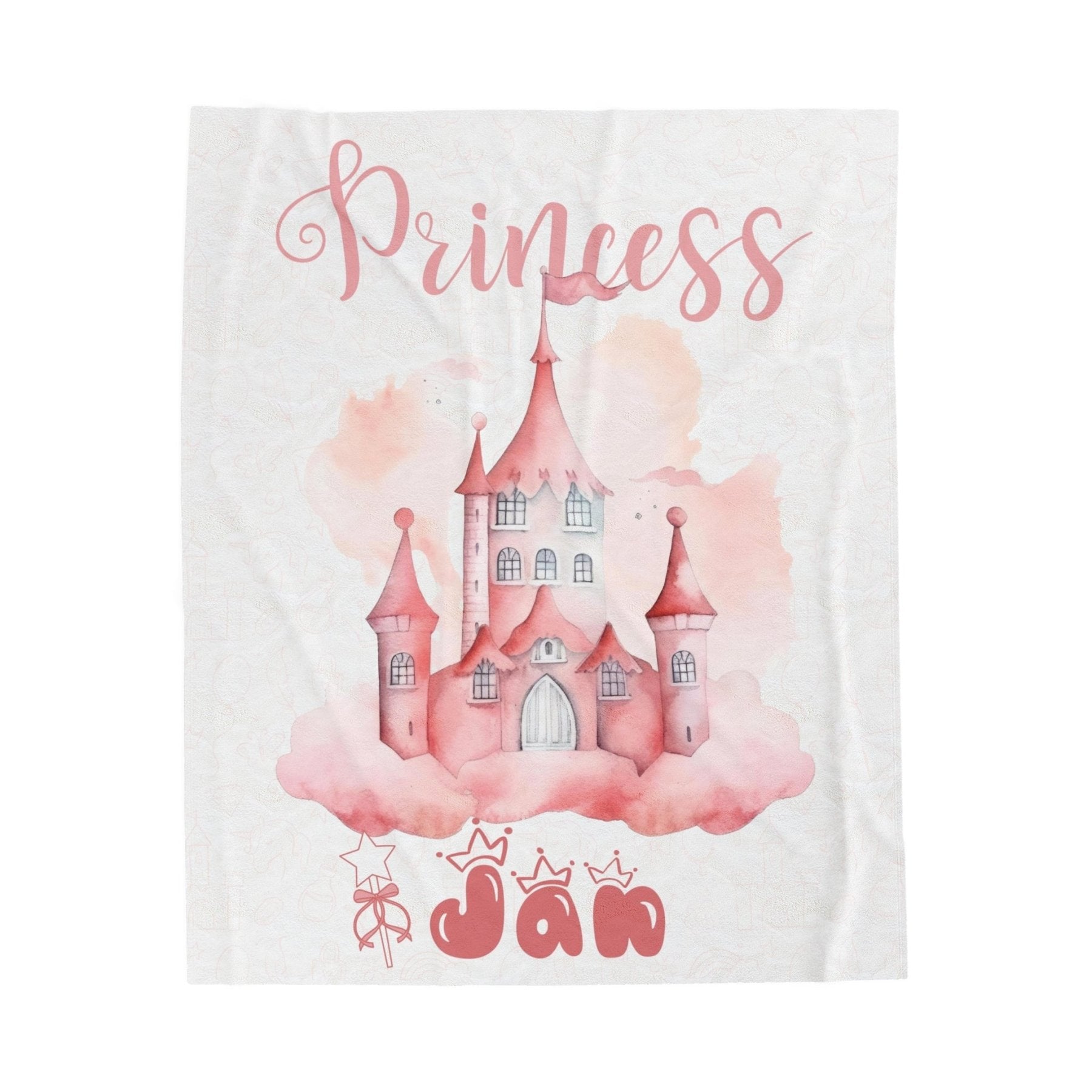 Custom Velveteen Plush Blanket, Princess Blanket - Janlyn's Crafts