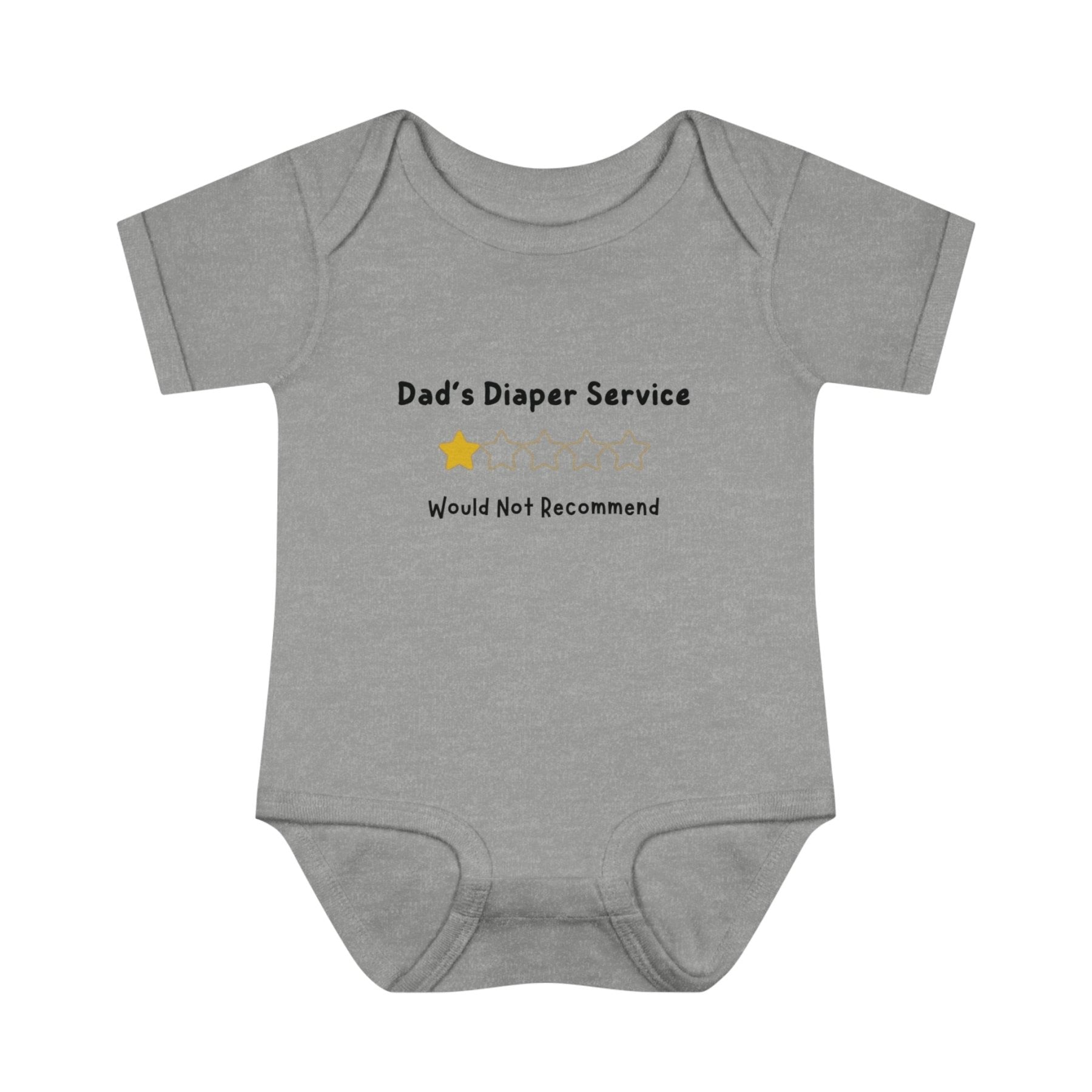 Dad's Diaper Changing Service Rating, Onesie, Bodysuit, 0M-24M - Janlyn's Crafts