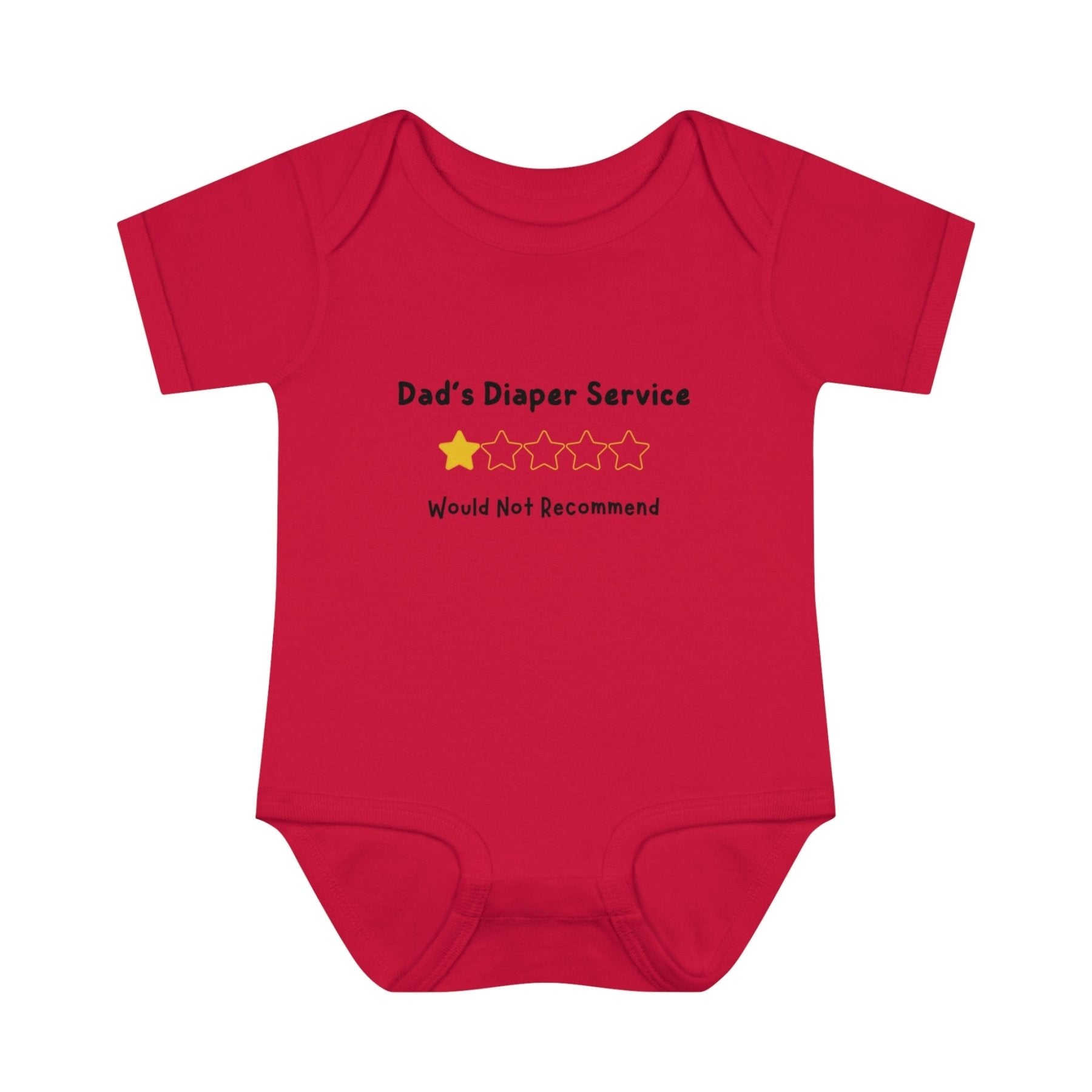 Dad's Diaper Changing Service Rating, Onesie, Bodysuit, 0M-24M - Janlyn's Crafts