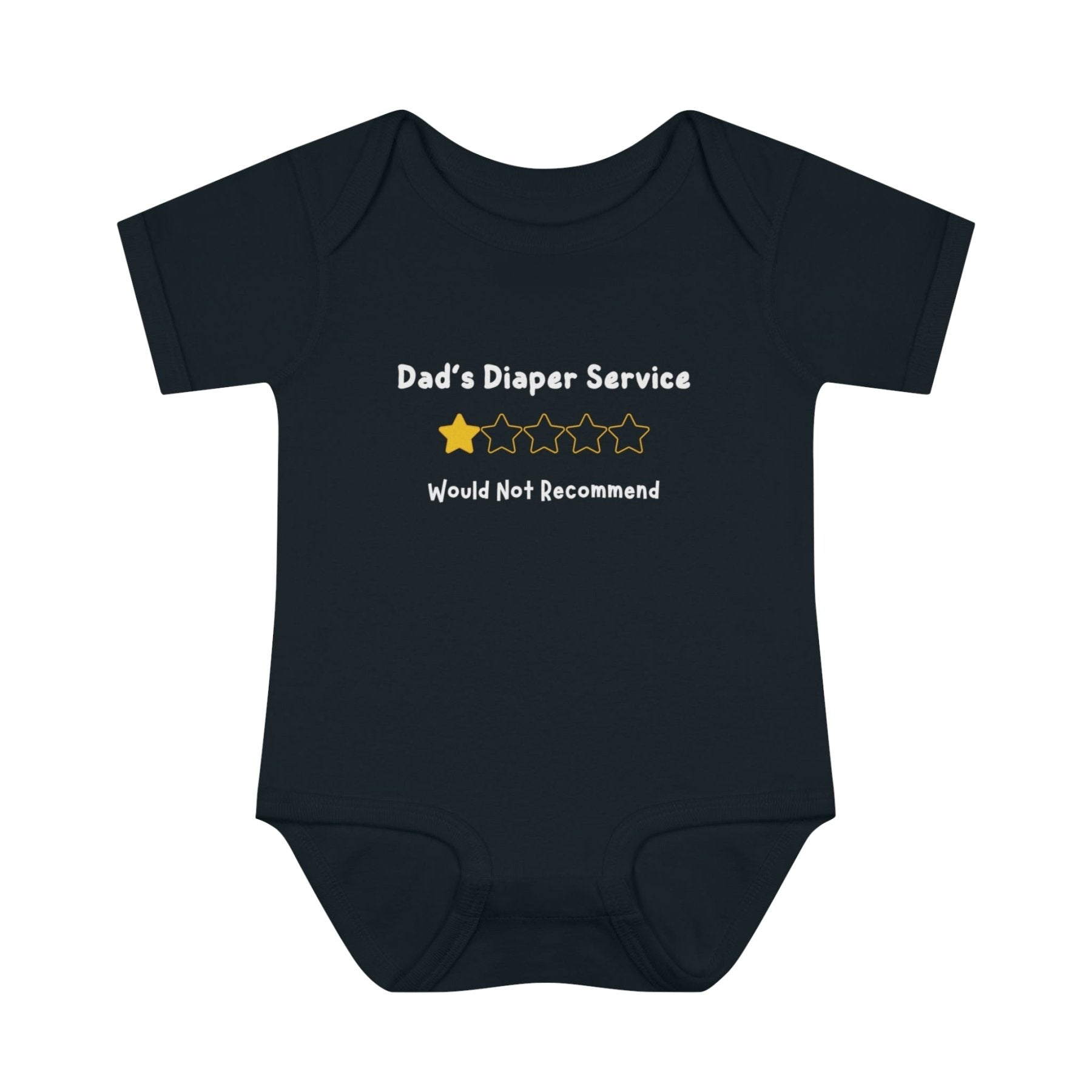 Dad's Diaper Changing Service Rating, Onesie, Bodysuit, 0M-24M - Janlyn's Crafts