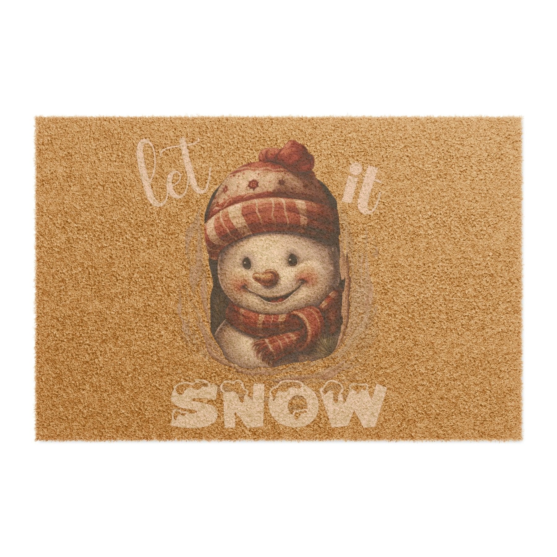 Doormat, Door Mat, Snowman, Winter, Let it Snow White 1, Snowman 3 - Janlyn's Crafts