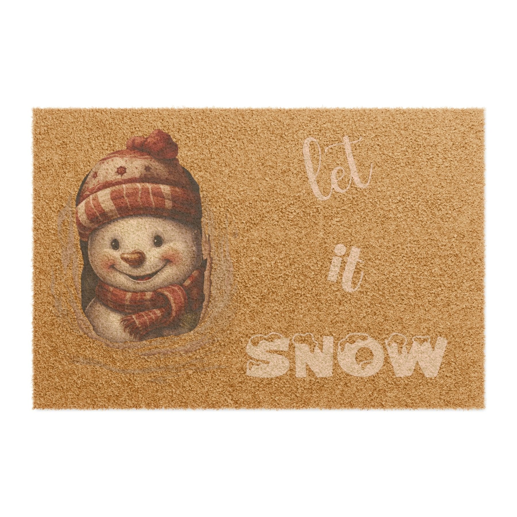 Doormat, Door Mat, Snowman, Winter, Let it Snow White 2, Snowman 3 - Janlyn's Crafts