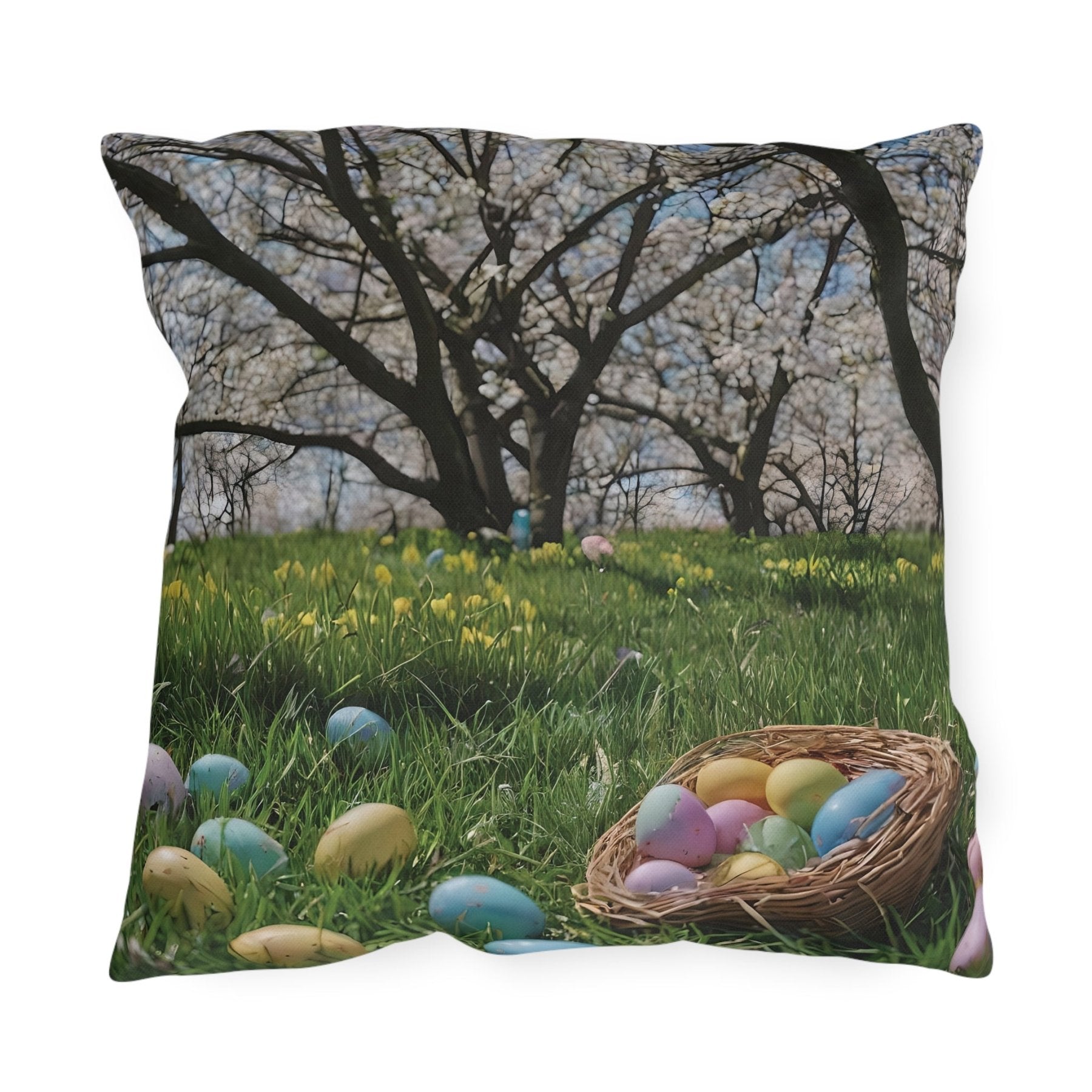 Easter Scene Outdoor Pillow, Qty 1, (10) - Janlyn's Crafts