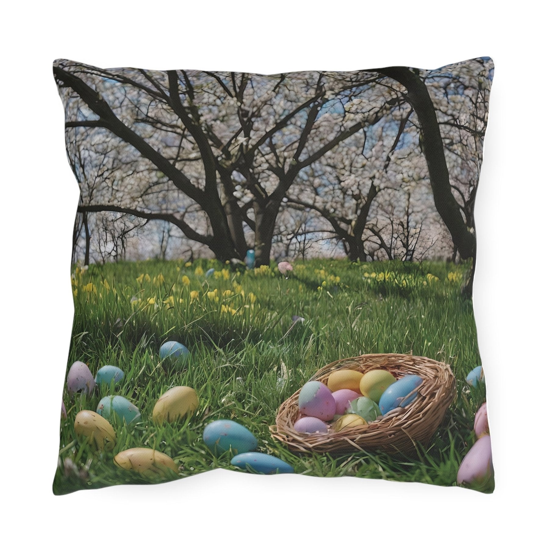 Easter Scene Outdoor Pillow, Qty 1, (10) - Janlyn's Crafts