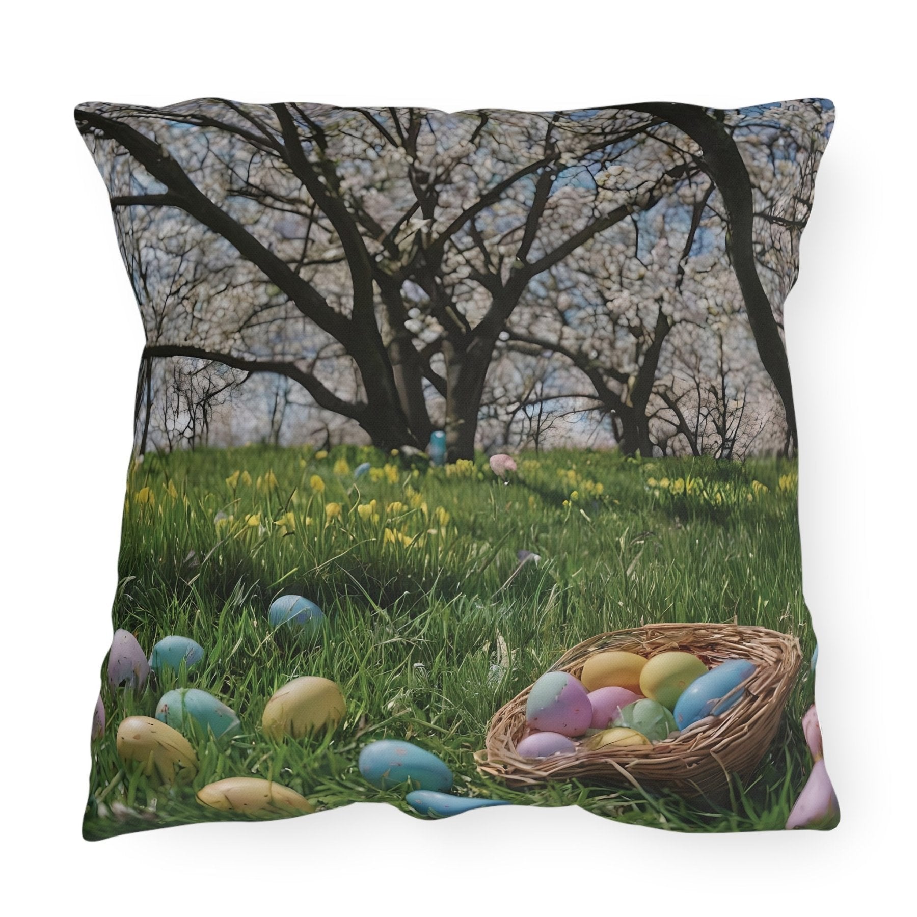 Easter Scene Outdoor Pillow, Qty 1, (10) - Janlyn's Crafts