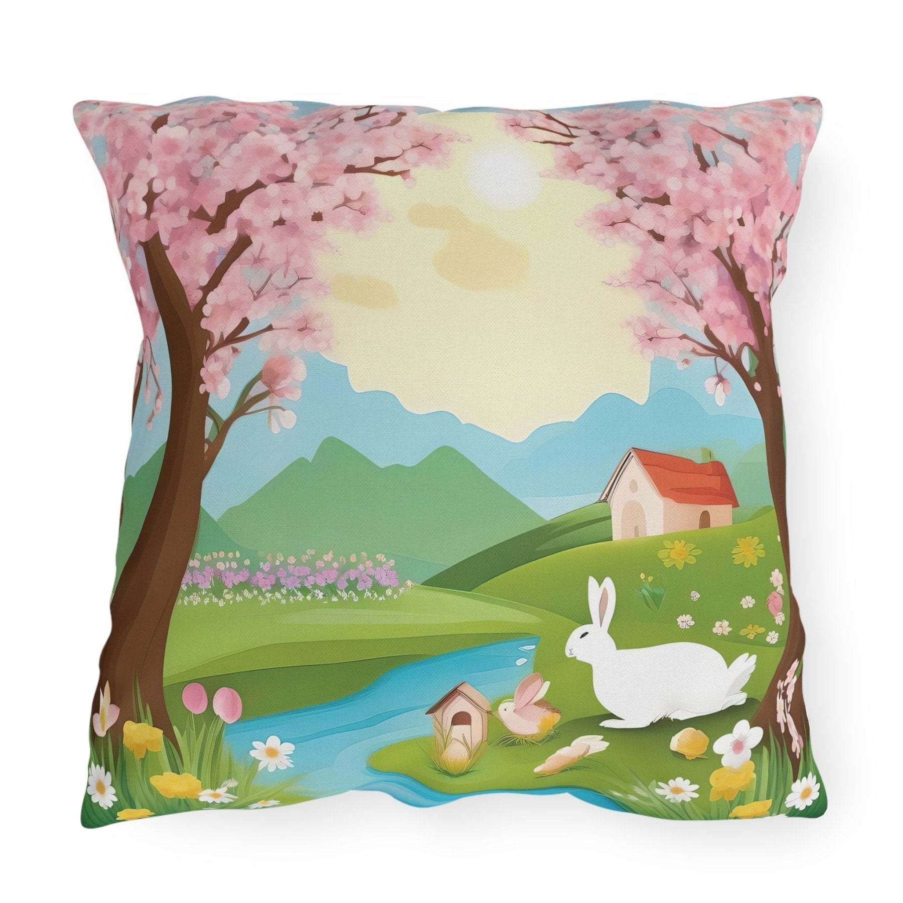 Easter Scene Outdoor Pillow, Qty 1, (12) - Janlyn's Crafts