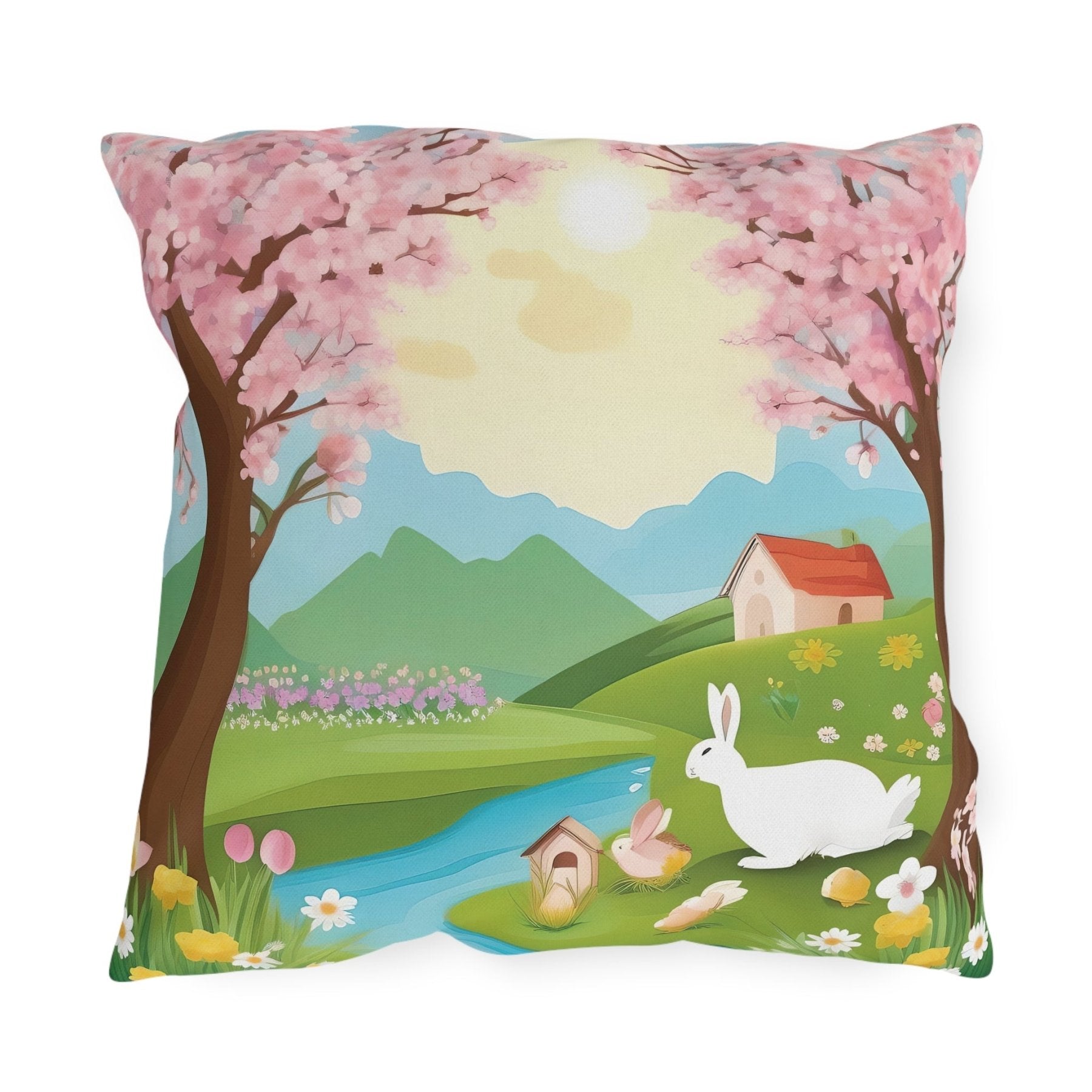 Easter Scene Outdoor Pillow, Qty 1, (12) - Janlyn's Crafts