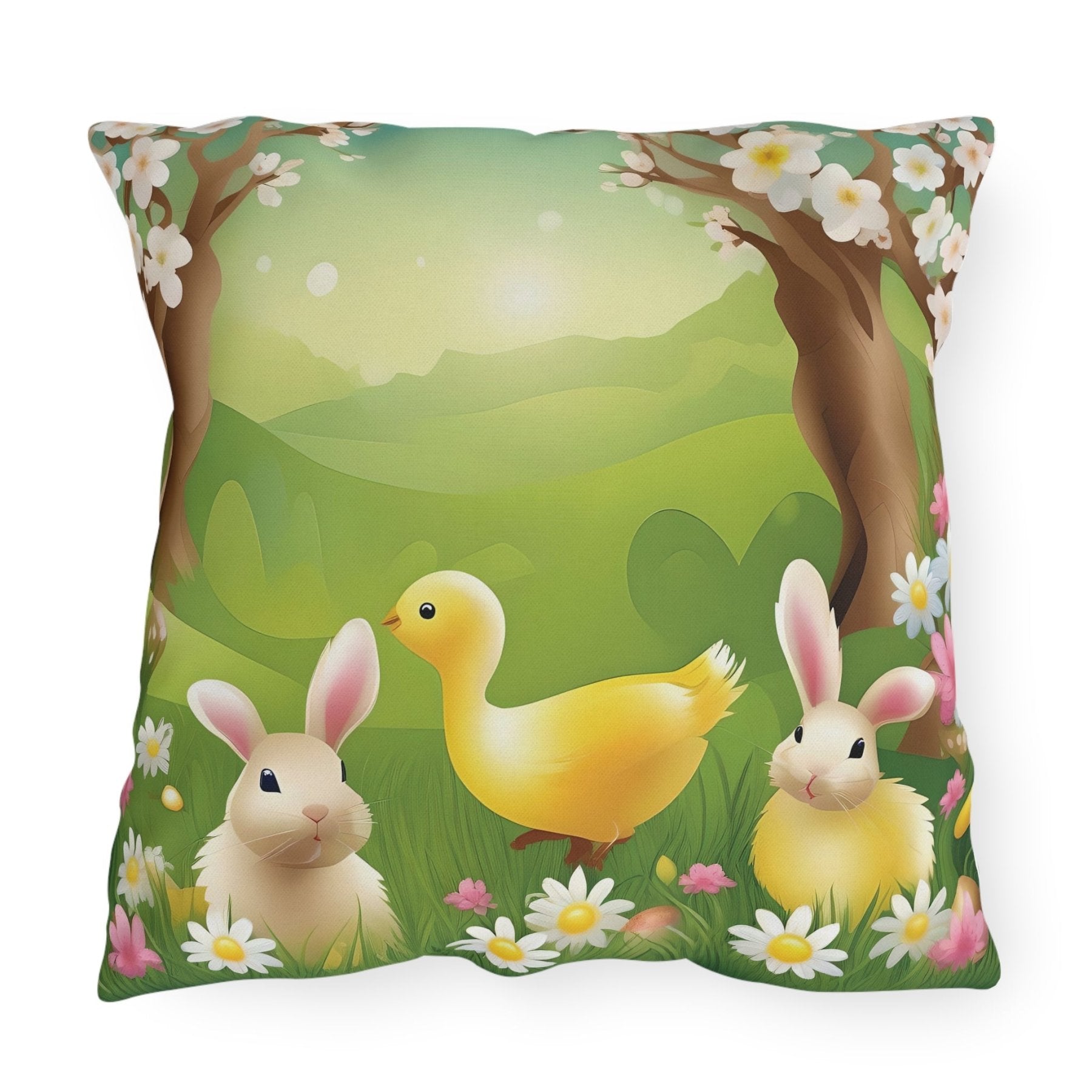 Easter Scene Outdoor Pillow, Qty 1, (13) - Janlyn's Crafts