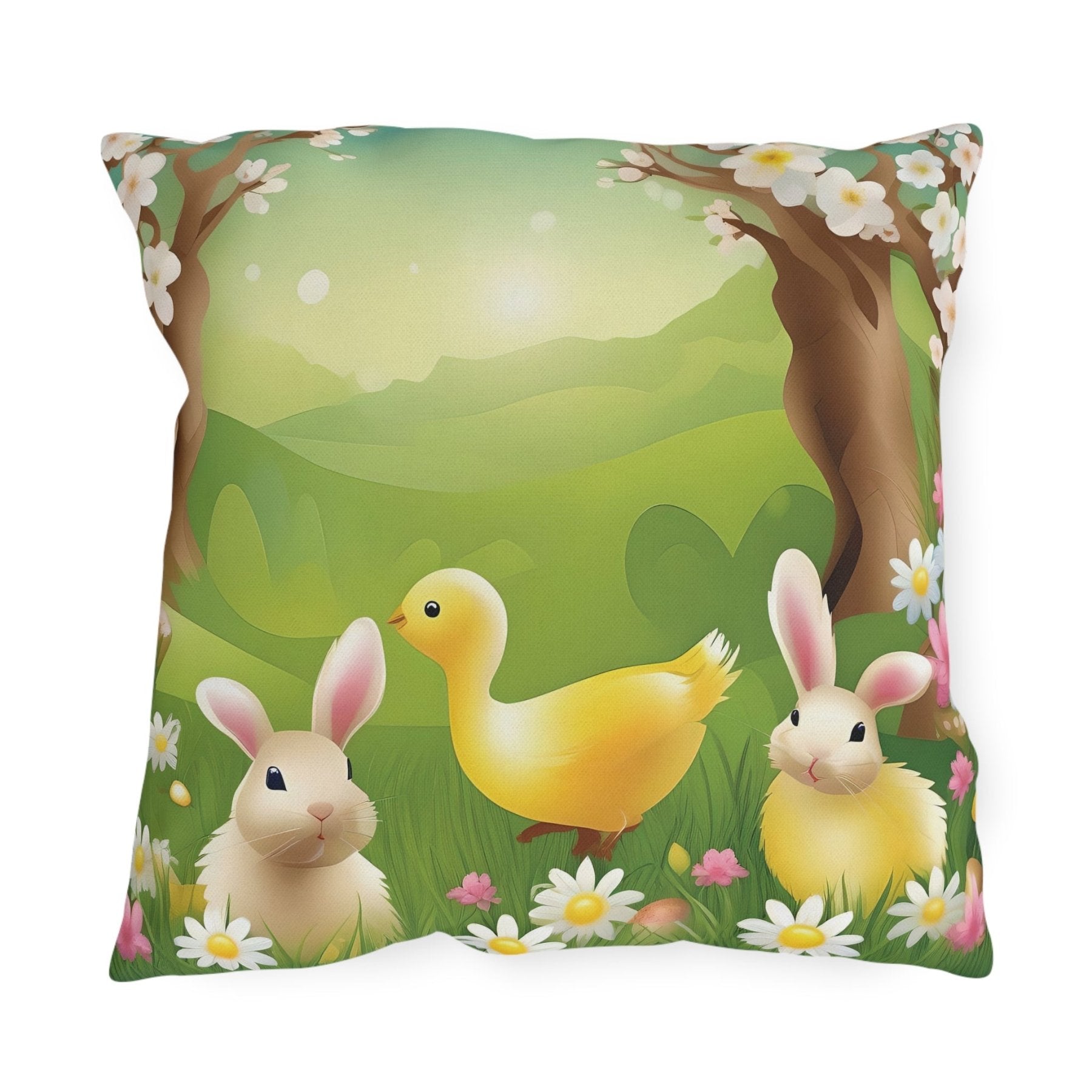 Easter Scene Outdoor Pillow, Qty 1, (13) - Janlyn's Crafts