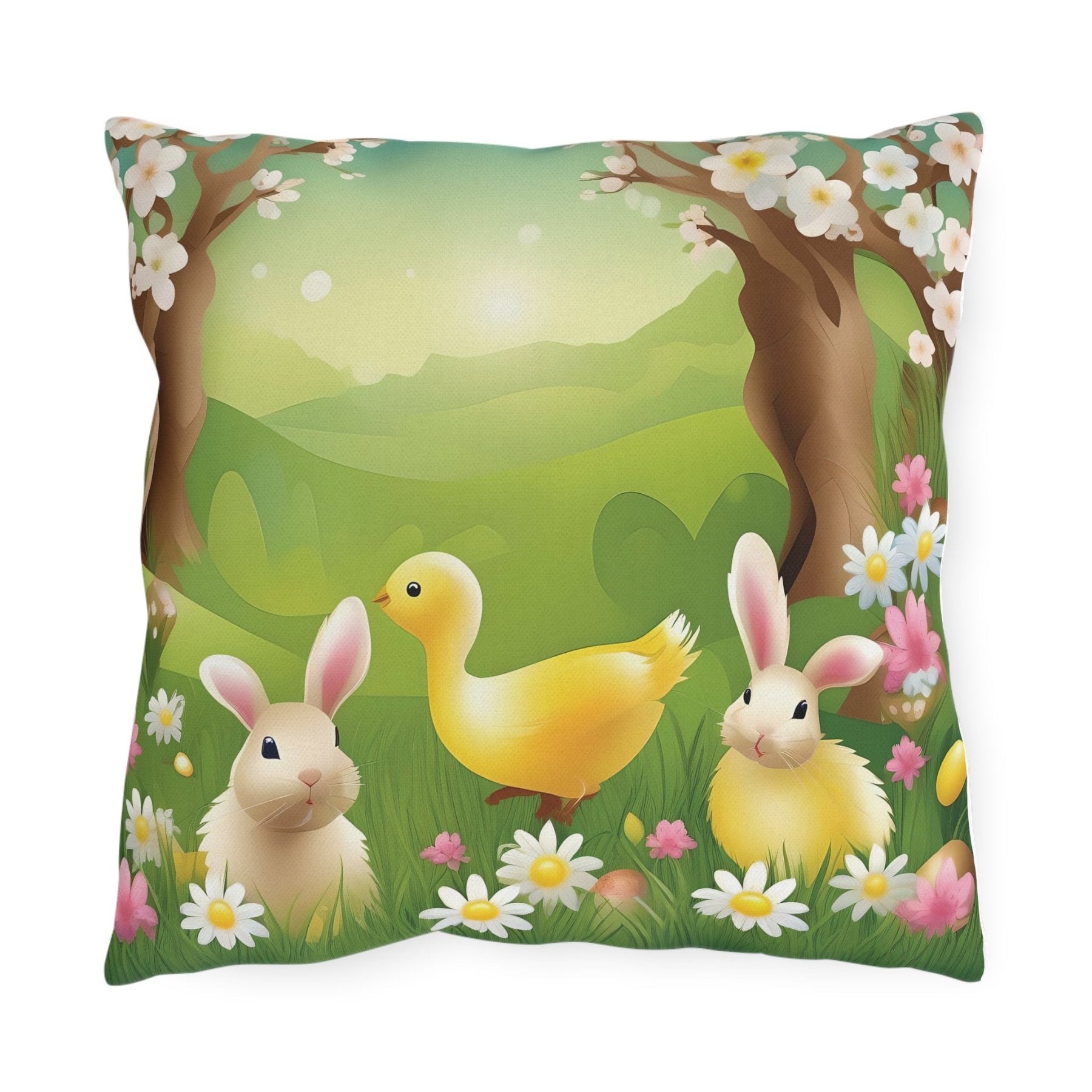 Easter Scene Outdoor Pillow, Qty 1, (13) - Janlyn's Crafts