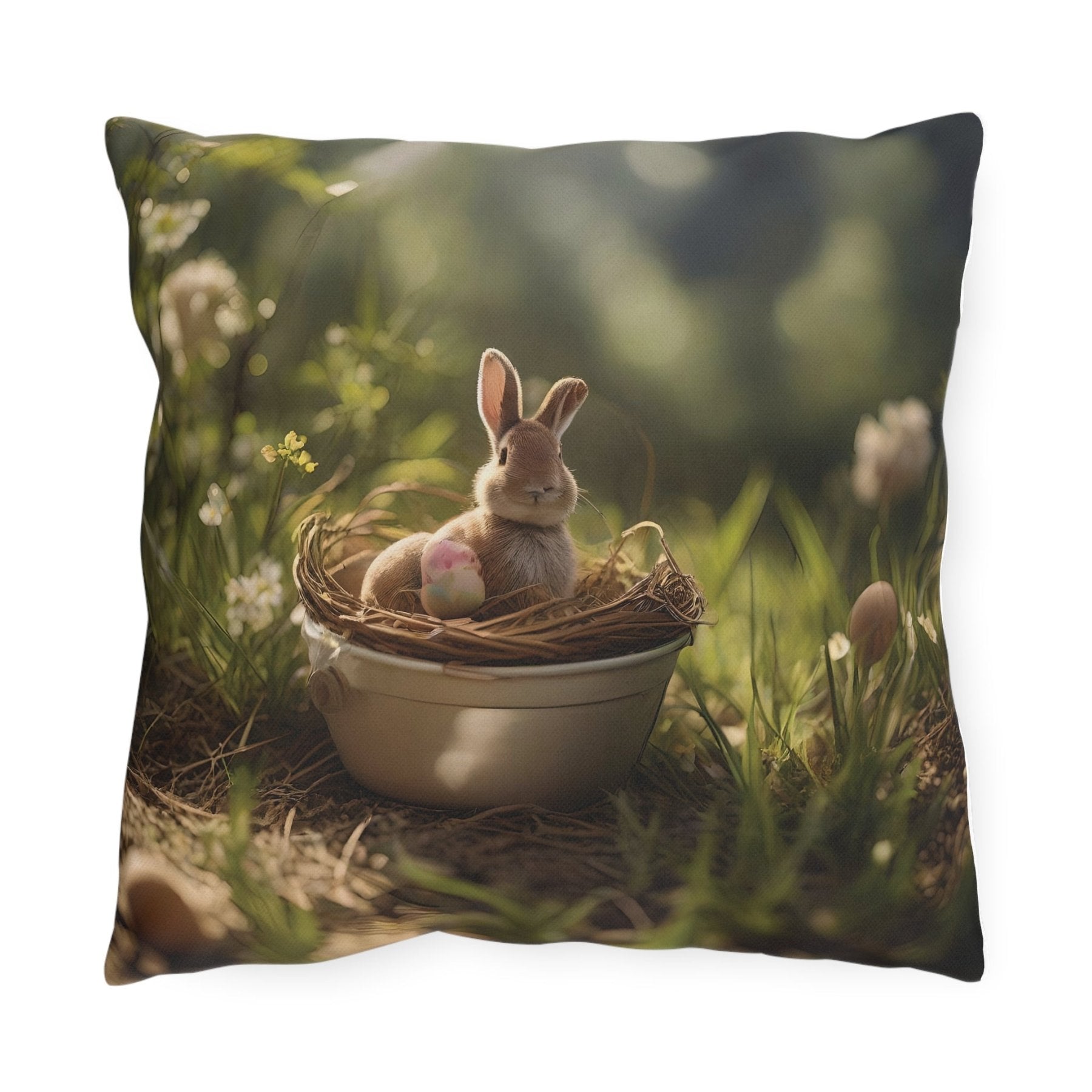 Easter Scene Outdoor Pillow, Qty 1, (3) - Janlyn's Crafts