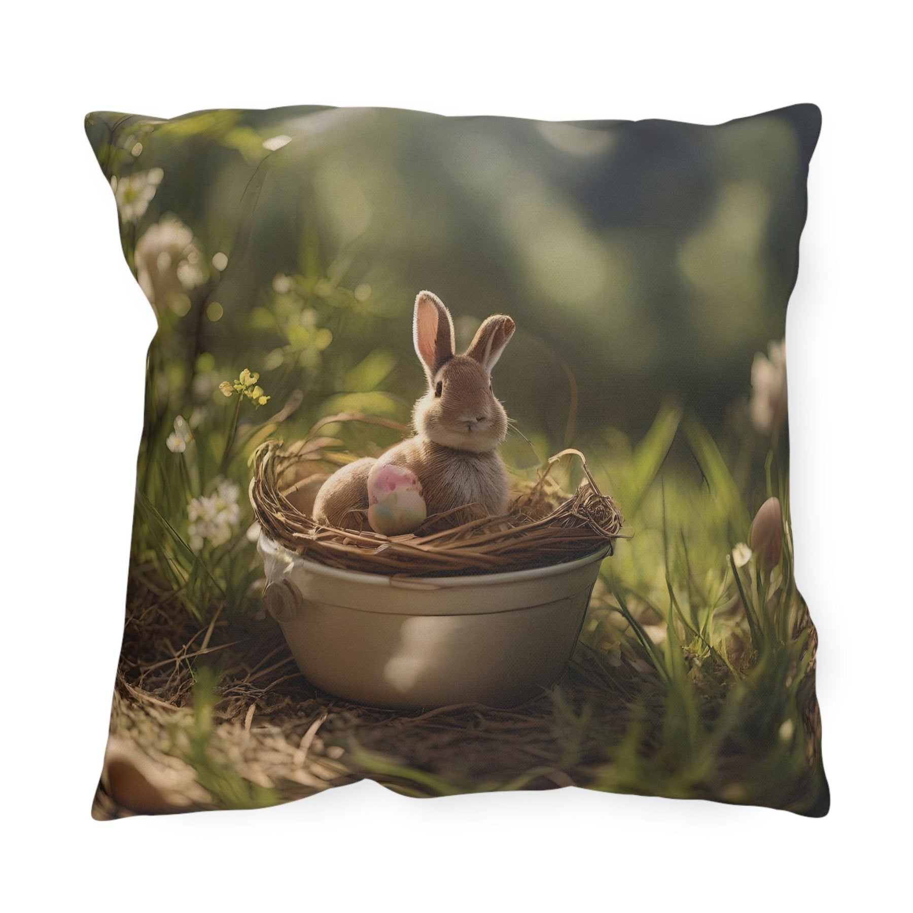 Easter Scene Outdoor Pillow, Qty 1, (3) - Janlyn's Crafts