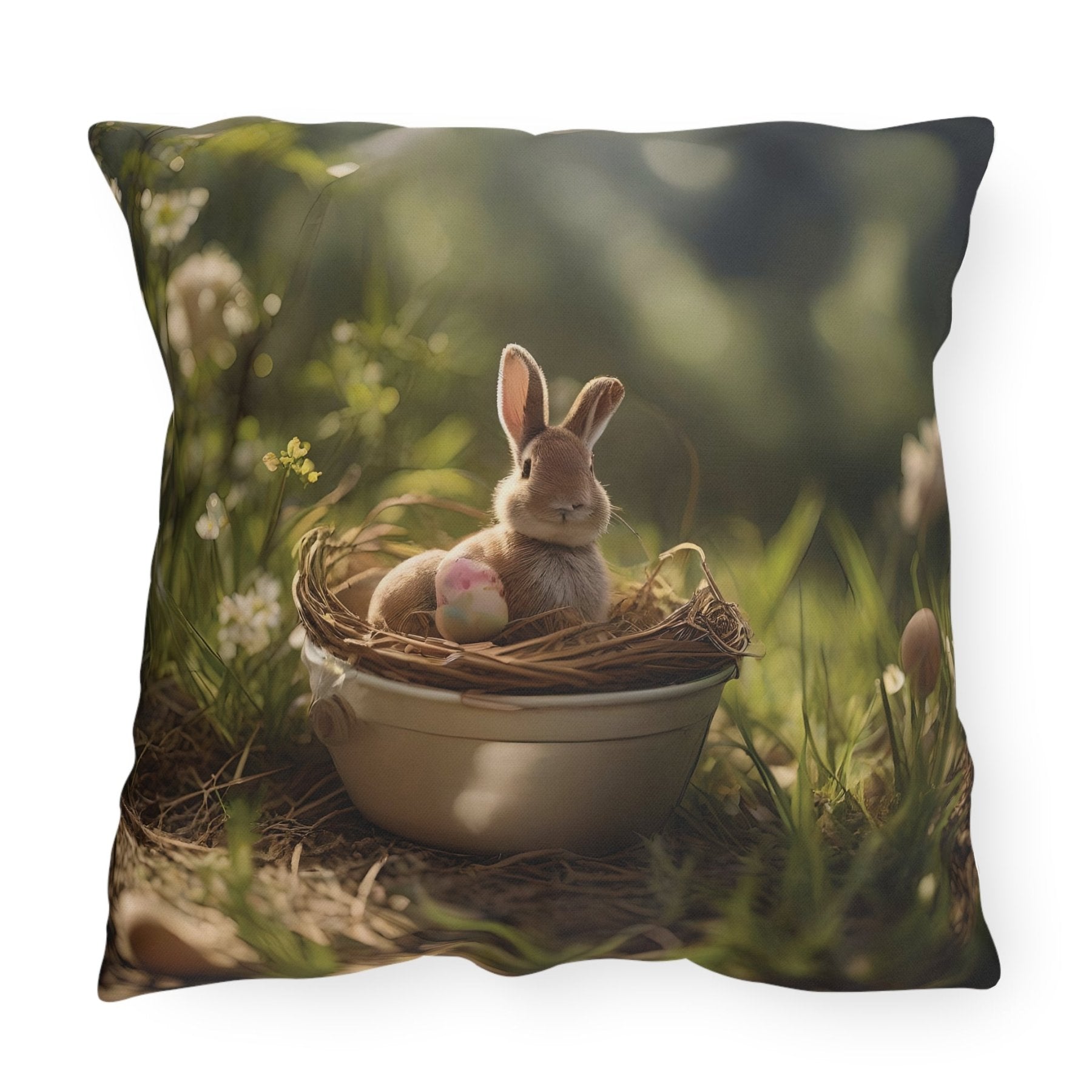 Easter Scene Outdoor Pillow, Qty 1, (3) - Janlyn's Crafts