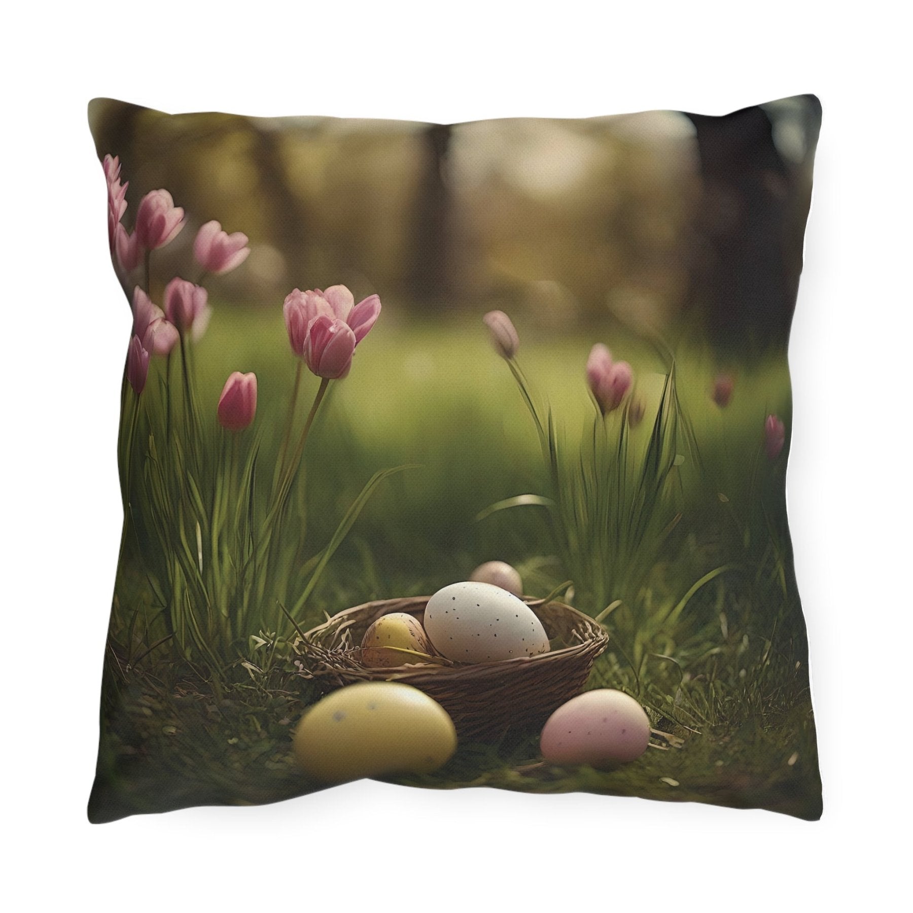 Easter Scene Outdoor Pillow, Qty 1, (4) - Janlyn's Crafts