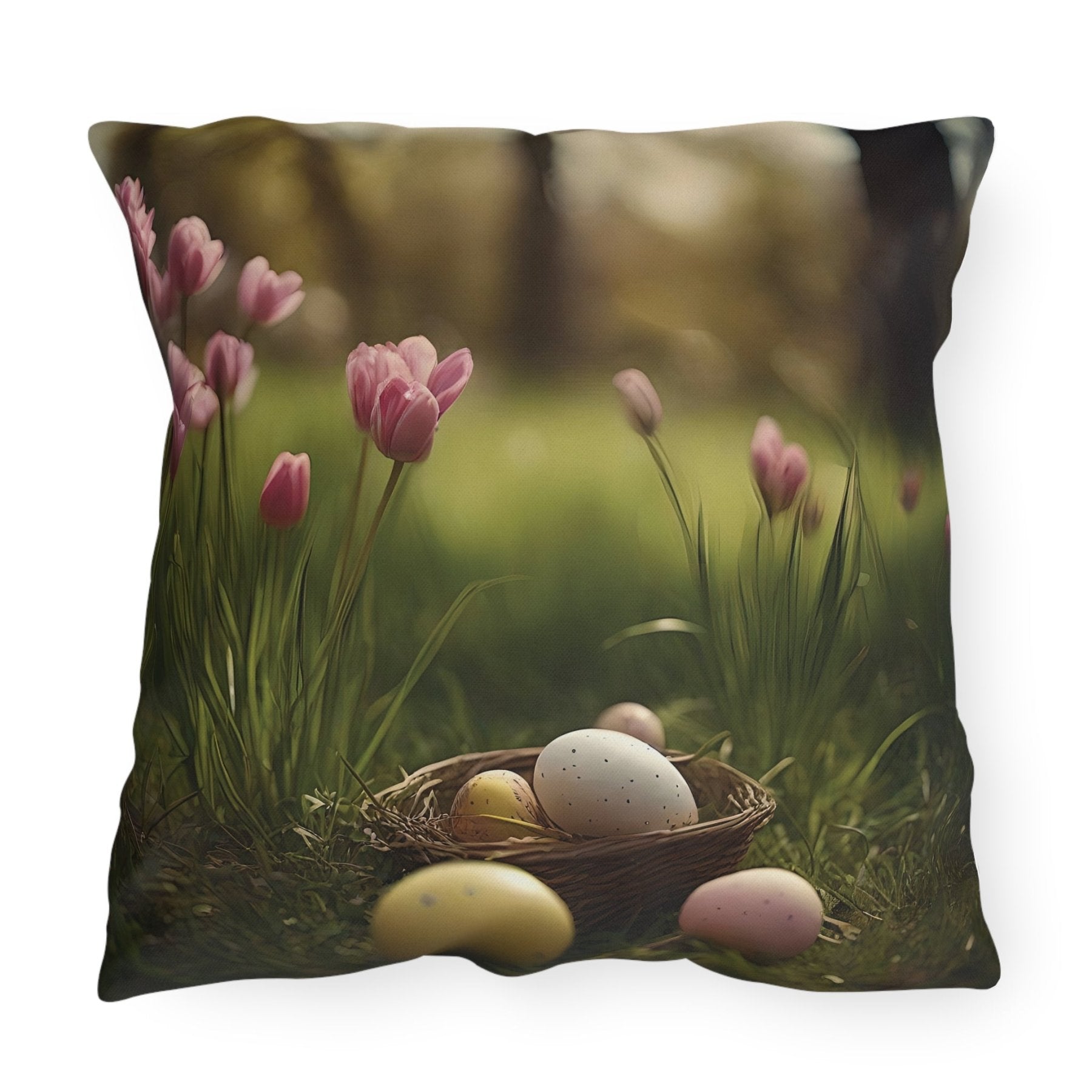 Easter Scene Outdoor Pillow, Qty 1, (4) - Janlyn's Crafts