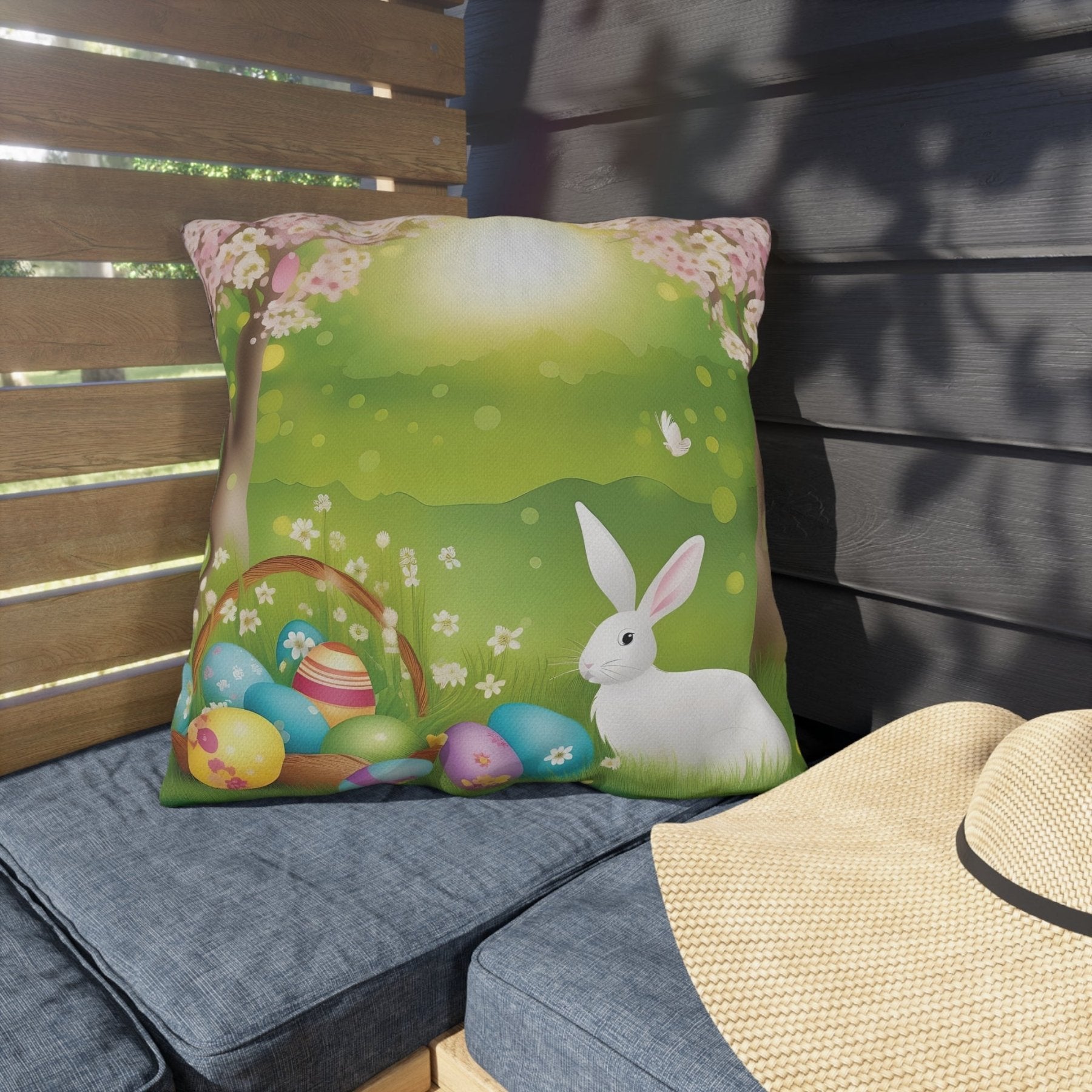 Easter Scene Outdoor Pillow, Qty 1, (5) - Janlyn's Crafts