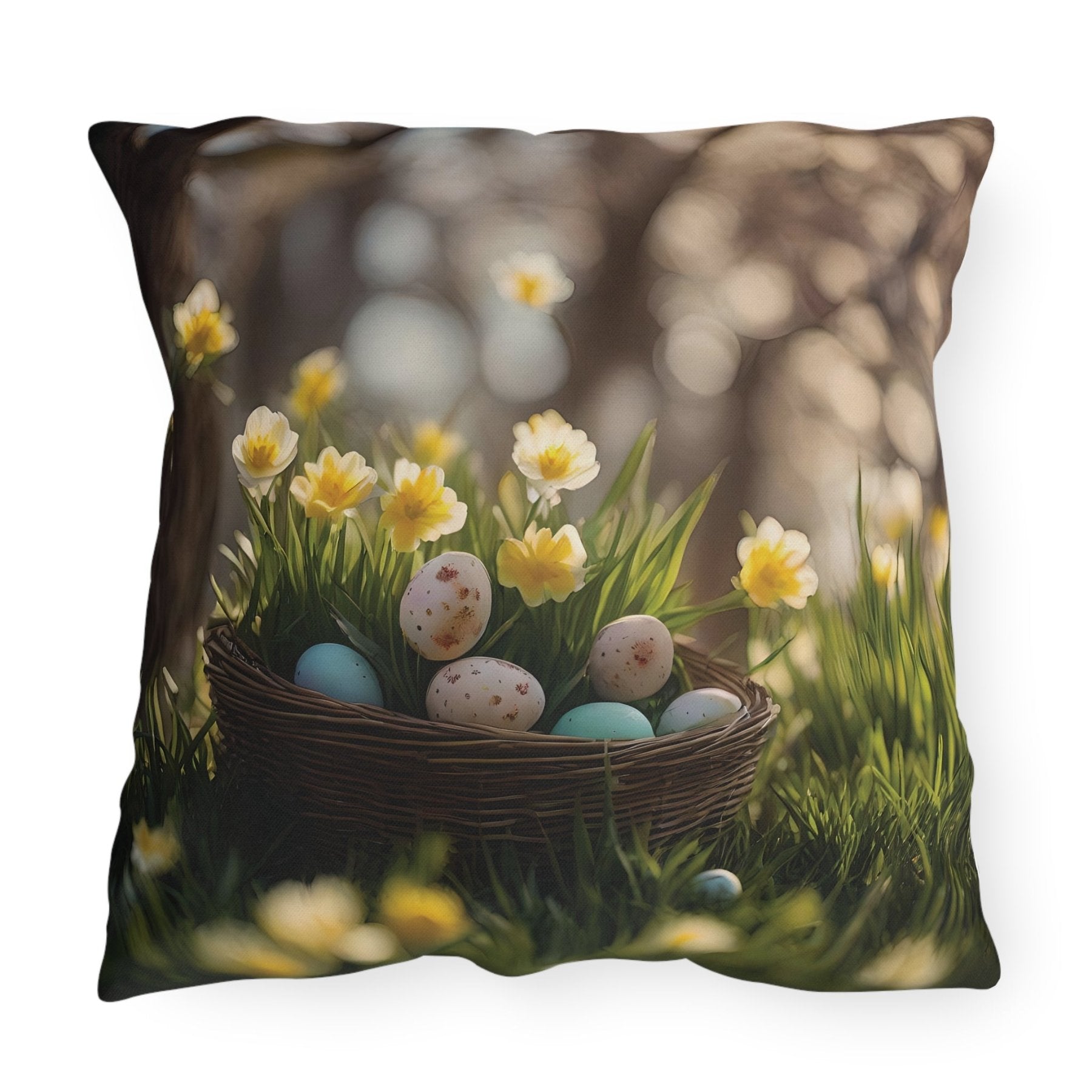 Easter Scene Outdoor Pillow, Qty 1, (7) - Janlyn's Crafts