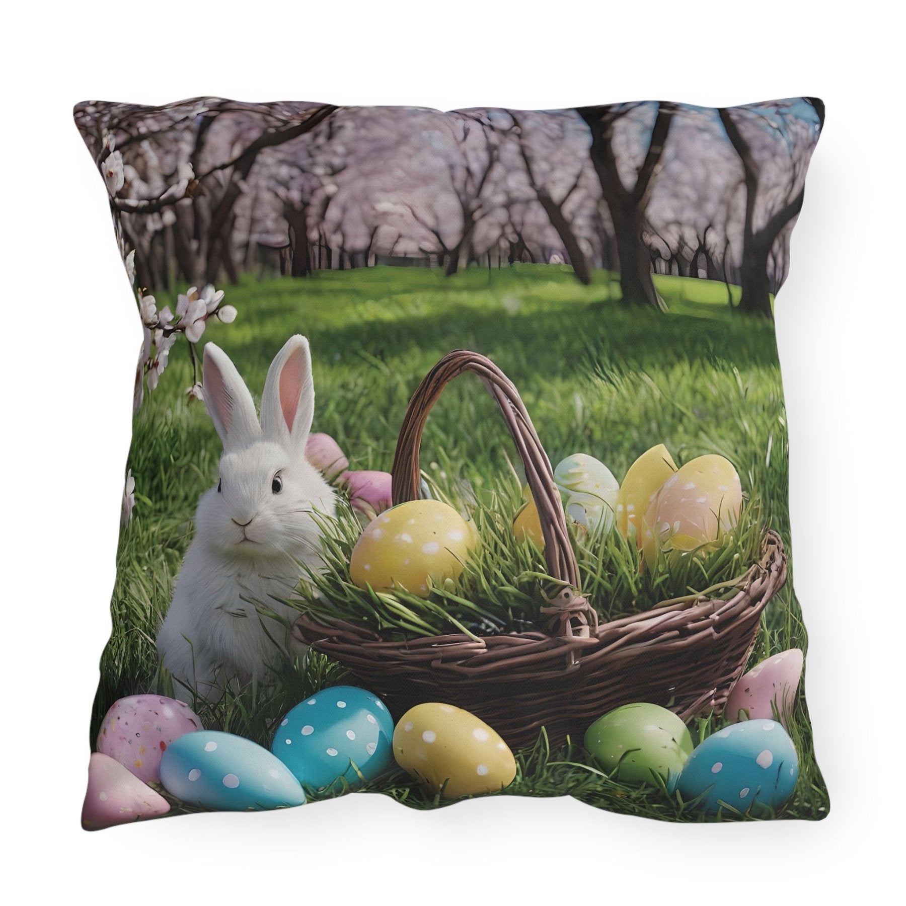 Easter Scene Outdoor Pillow, Qty 1, (8) - Janlyn's Crafts