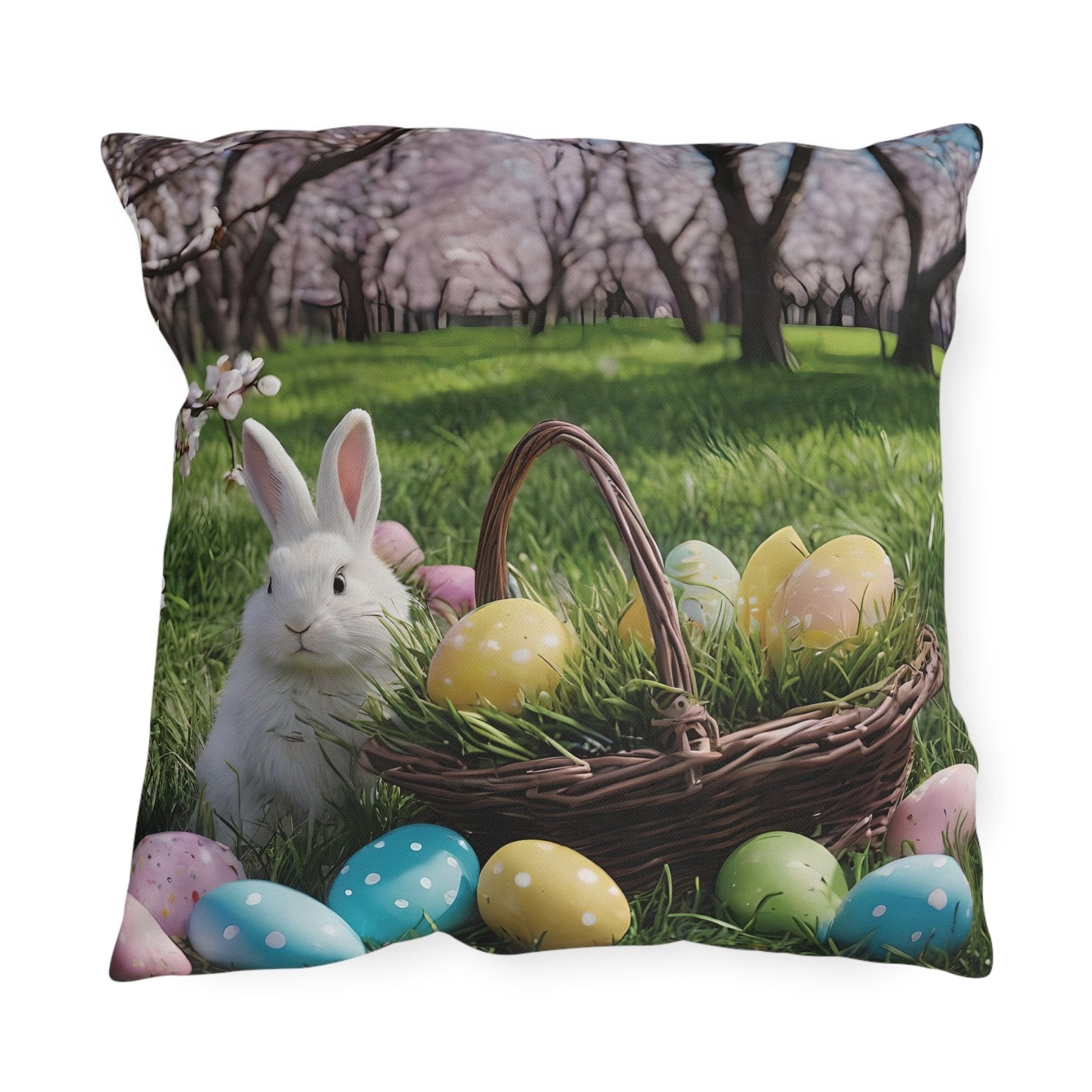 Easter Scene Outdoor Pillow, Qty 1, (8) - Janlyn's Crafts