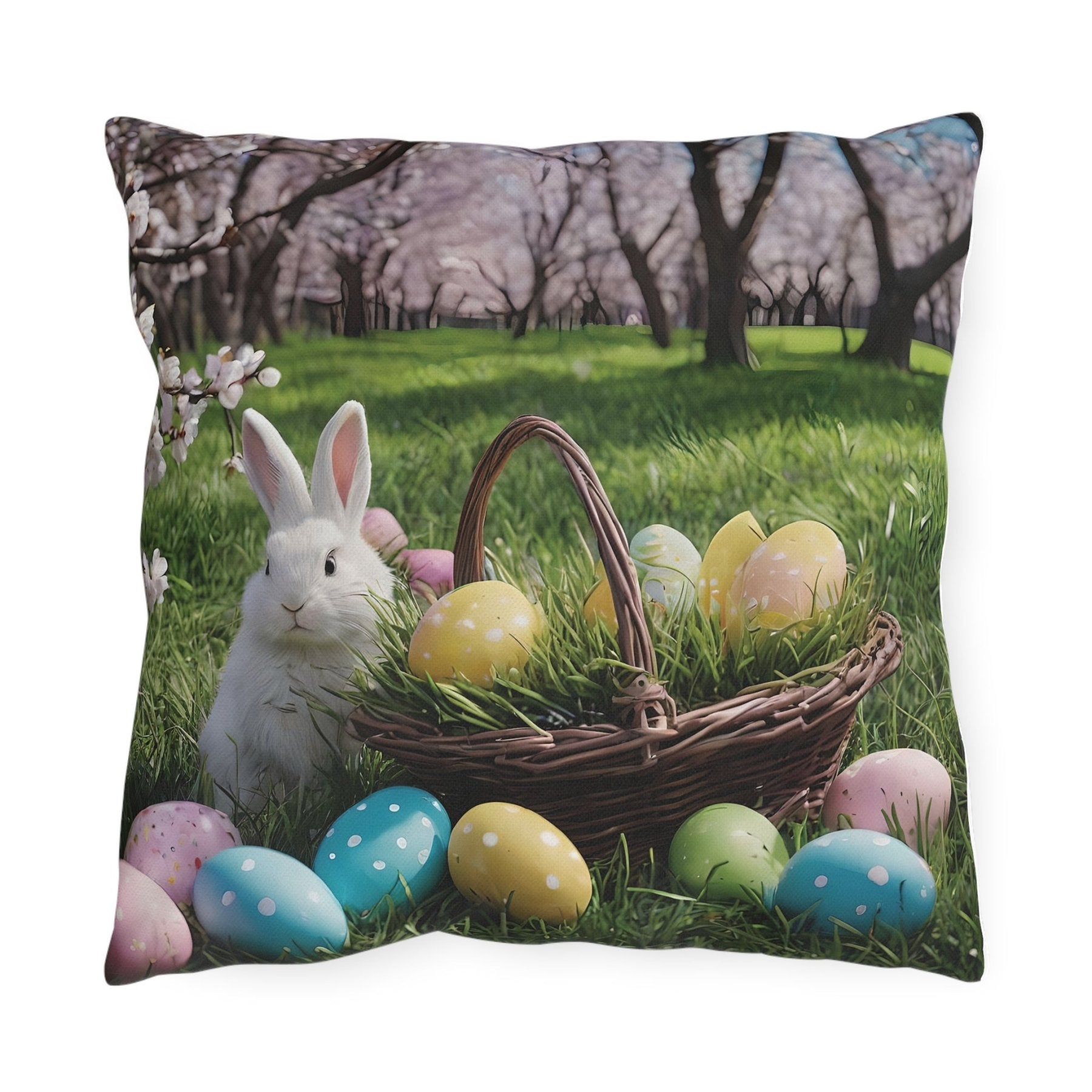 Easter Scene Outdoor Pillow, Qty 1, (8) - Janlyn's Crafts