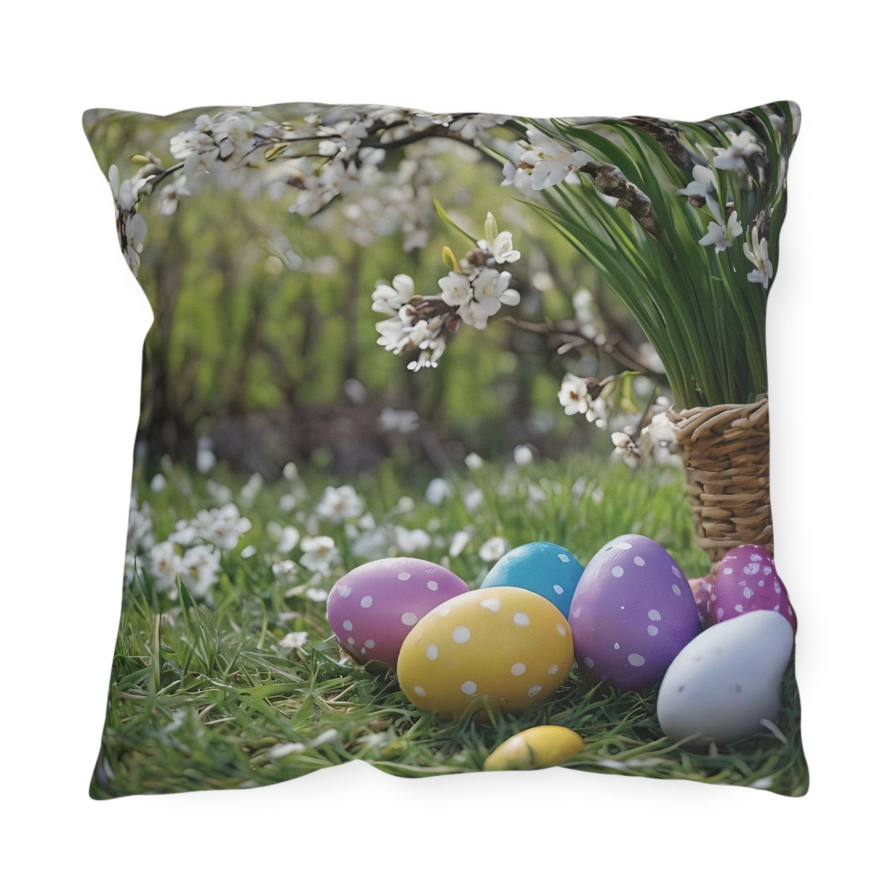 Easter Scene Outdoor Pillow, Qty 1, (9) - Janlyn's Crafts