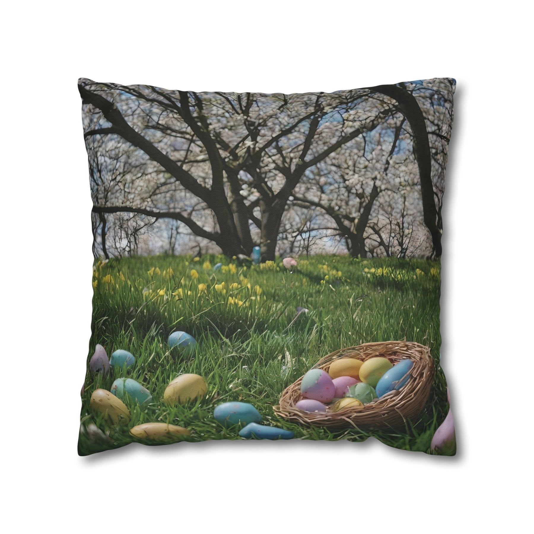 Easter Scene Throw Pillow Cover, Throw Pillow Case, Qty 1, (10) - Janlyn's Crafts