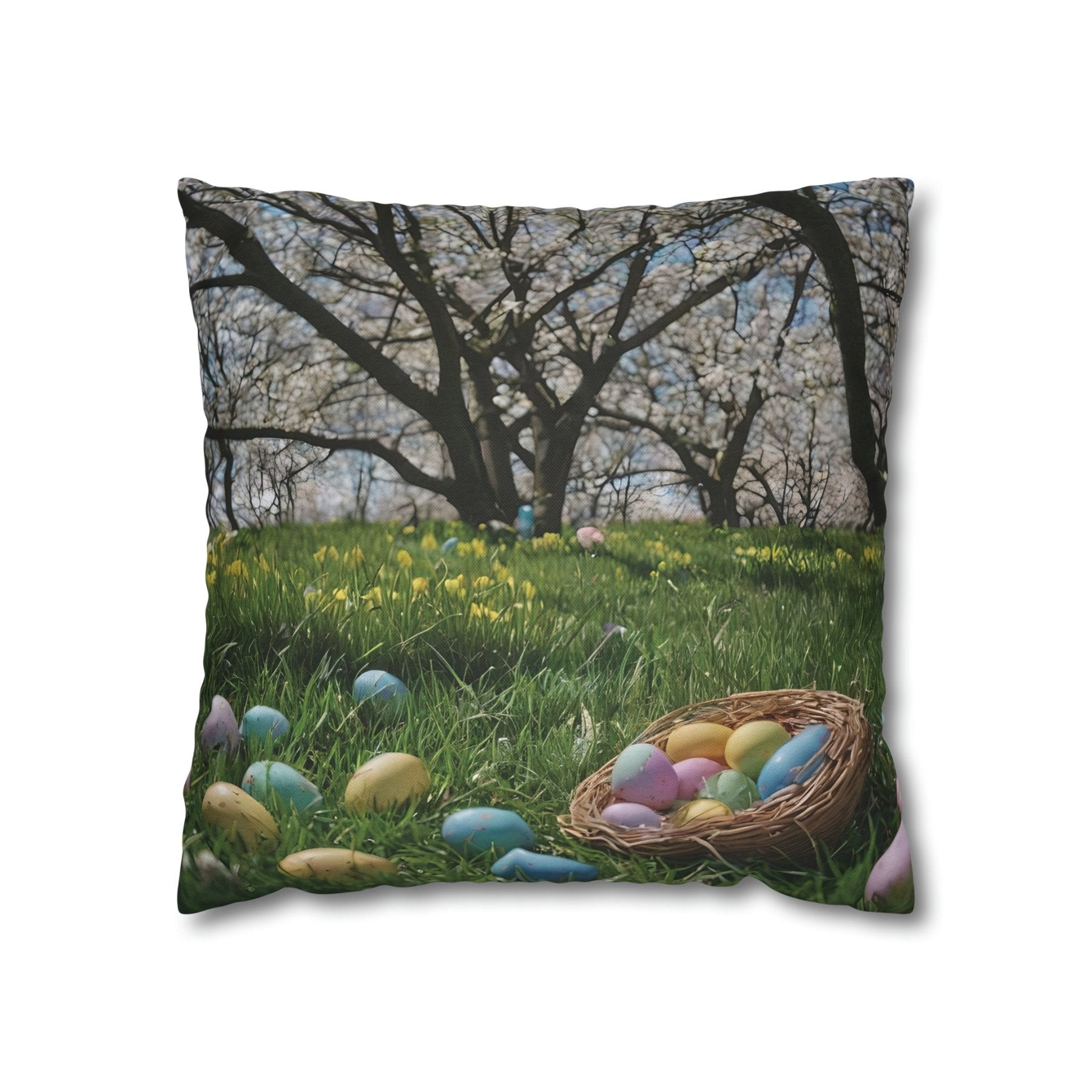 Easter Scene Throw Pillow Cover, Throw Pillow Case, Qty 1, (10) - Janlyn's Crafts