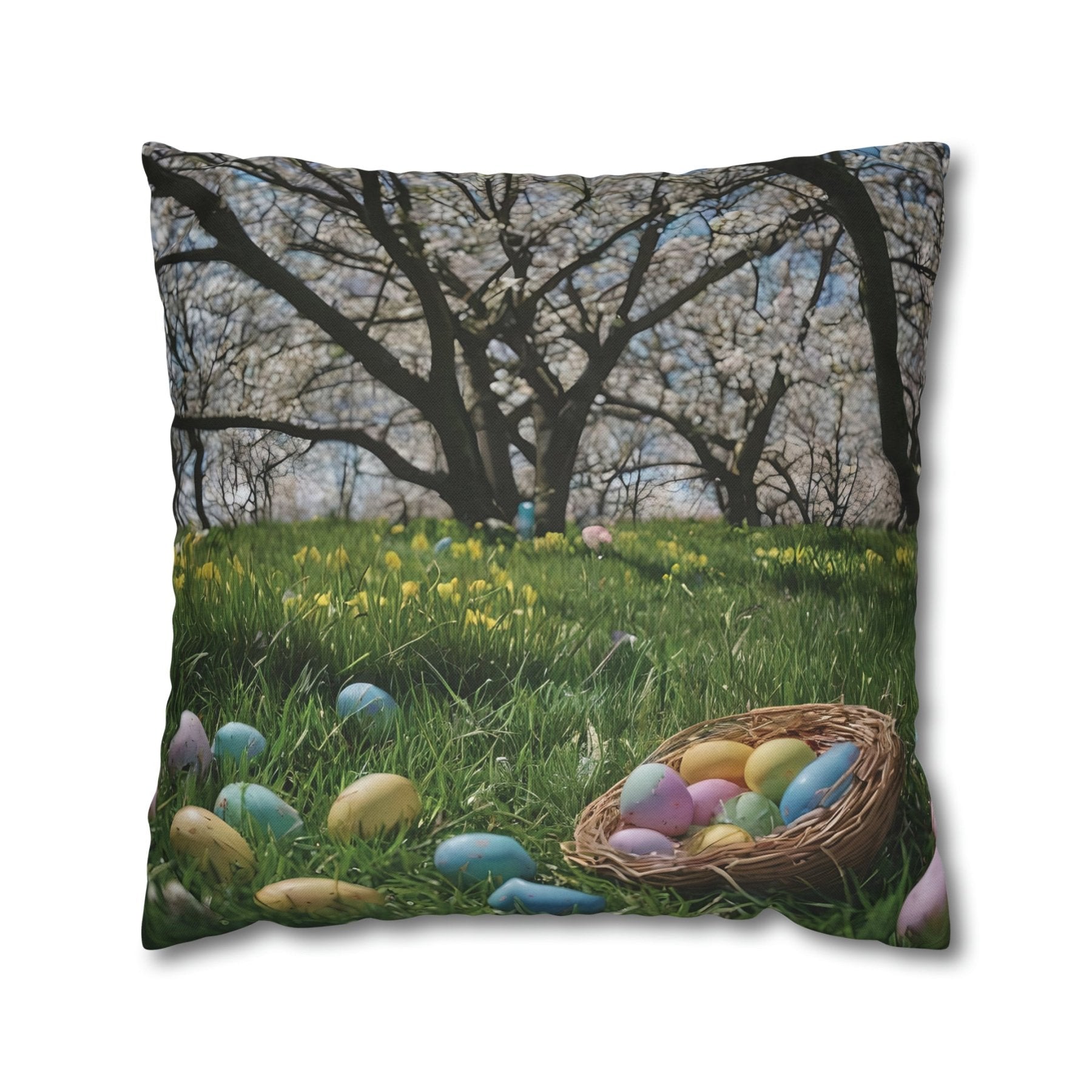 Easter Scene Throw Pillow Cover, Throw Pillow Case, Qty 1, (10) - Janlyn's Crafts